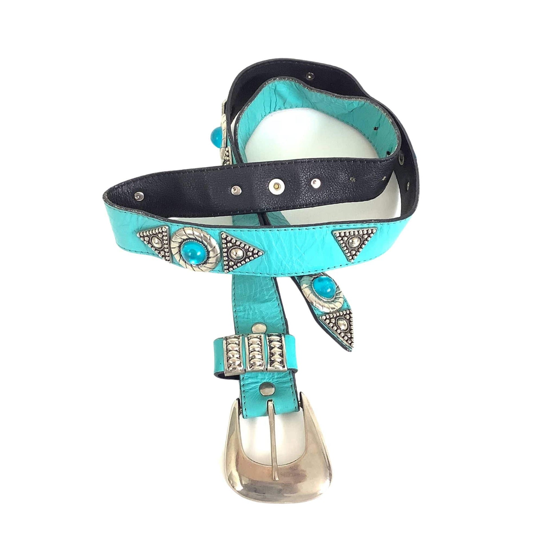Women's Teal Western Belt Vintage