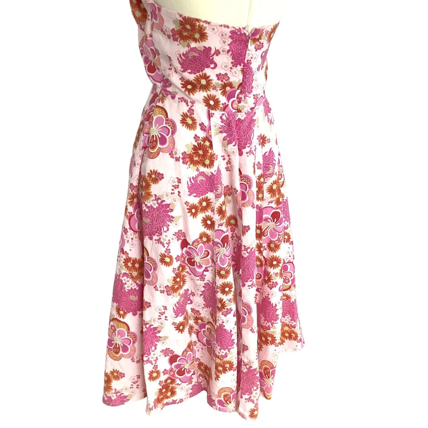 Linen Halter Dress Small / Pink / Vintage 1980s