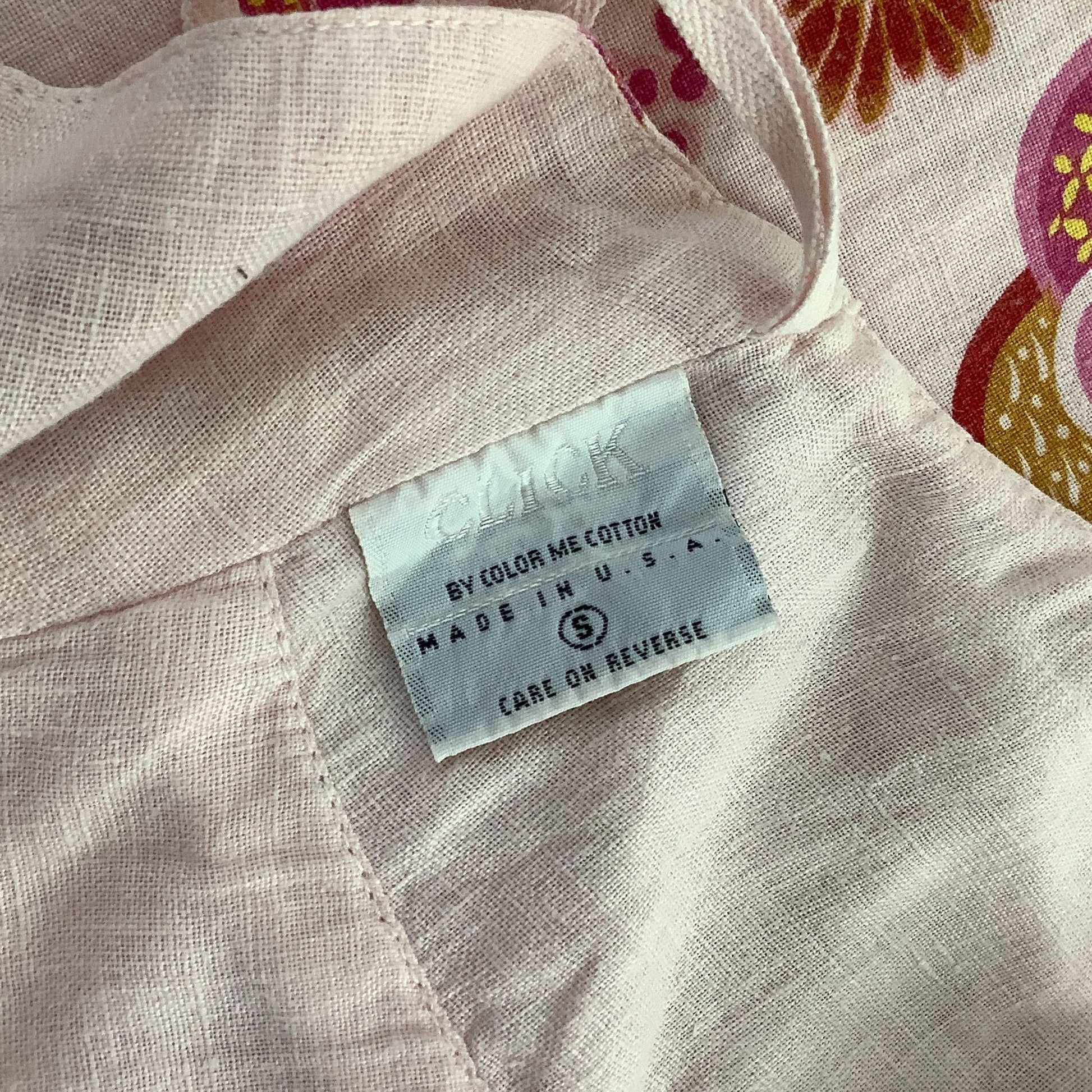 Linen Halter Dress Small / Pink / Vintage 1980s