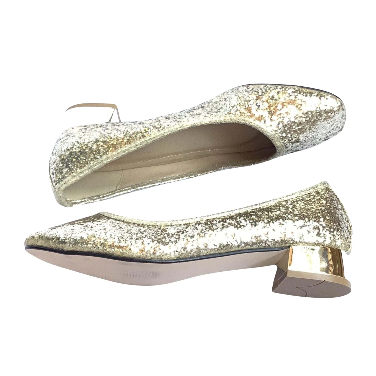 Gold Glitter Fancy Heels