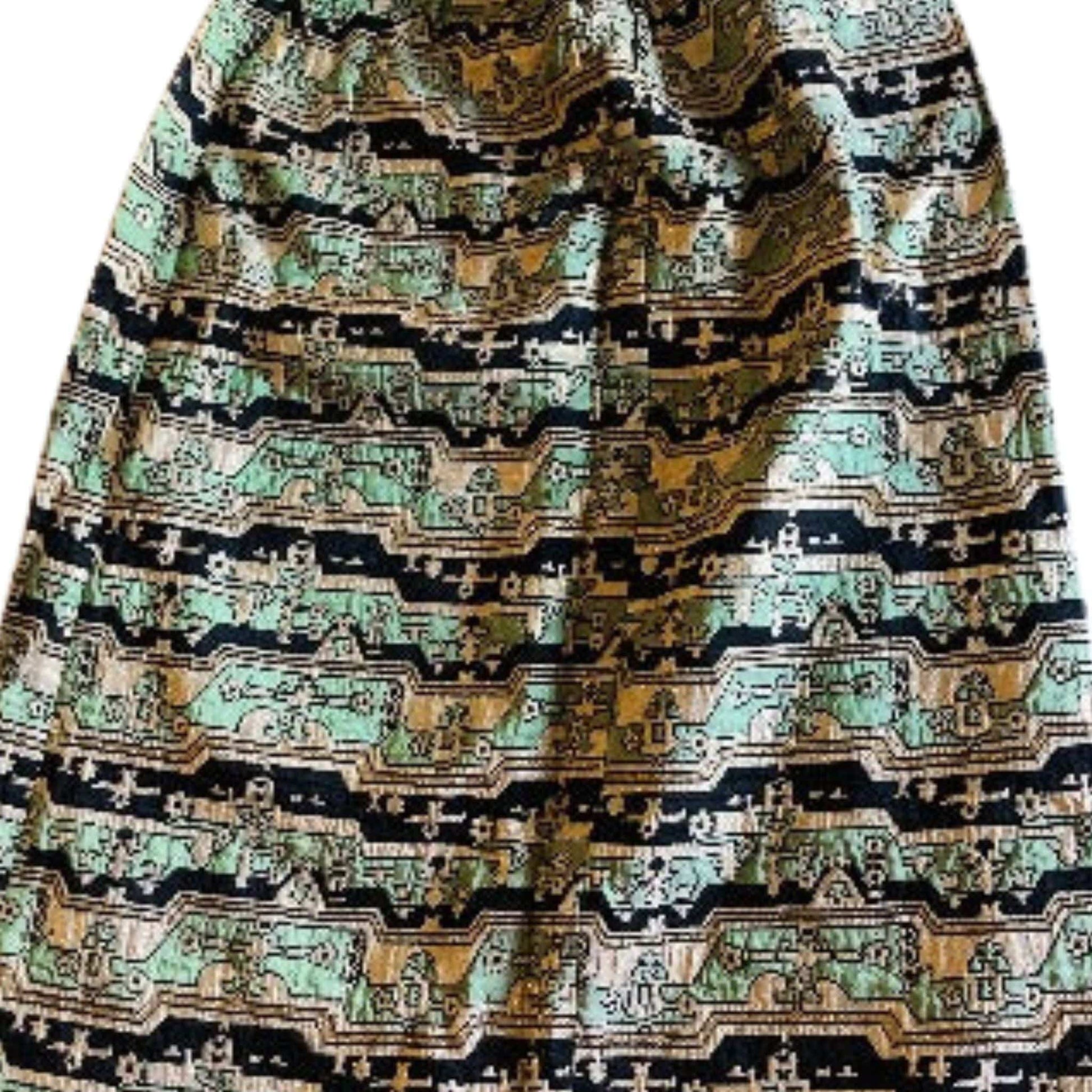 Maxi Skirt Silver Brocade