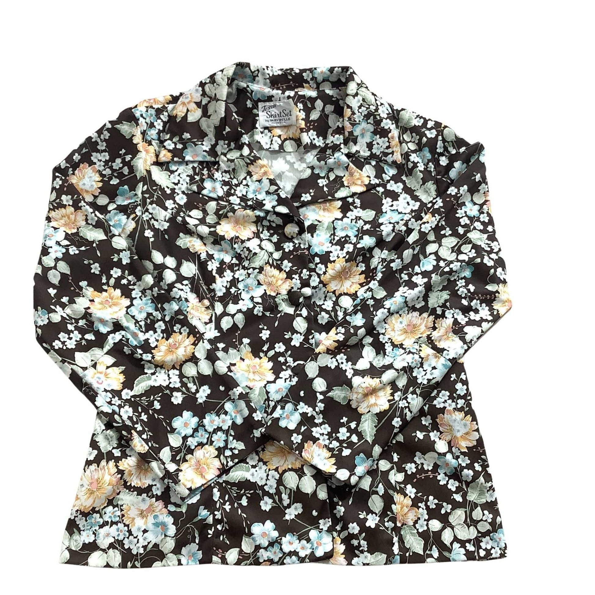 Vintage 1950s Maybelle Ranchwear Blouse - Western Floral