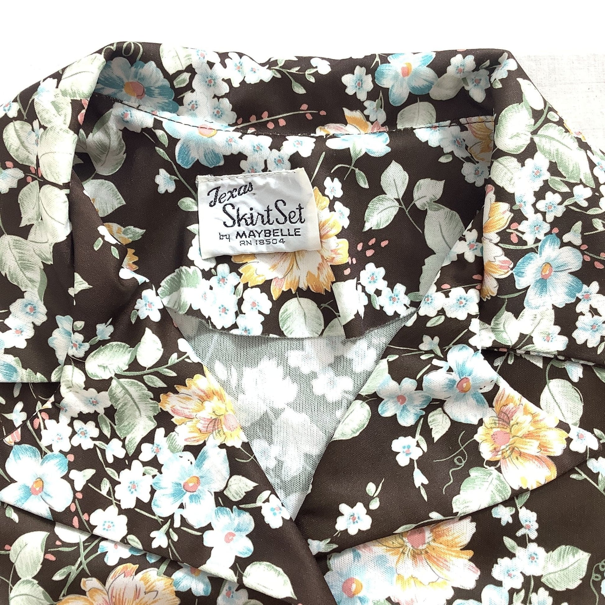 Vintage 1950s Maybelle Ranchwear Blouse - Western Floral