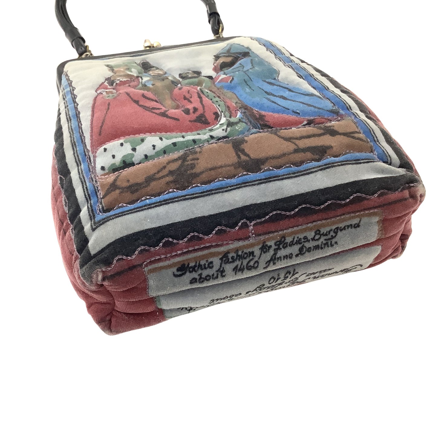 Vintage Medieval Imagery Handbag 1980s