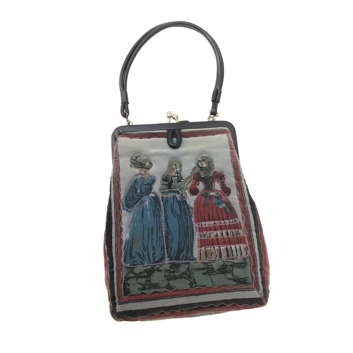 Vintage Medieval Imagery Handbag 1980s