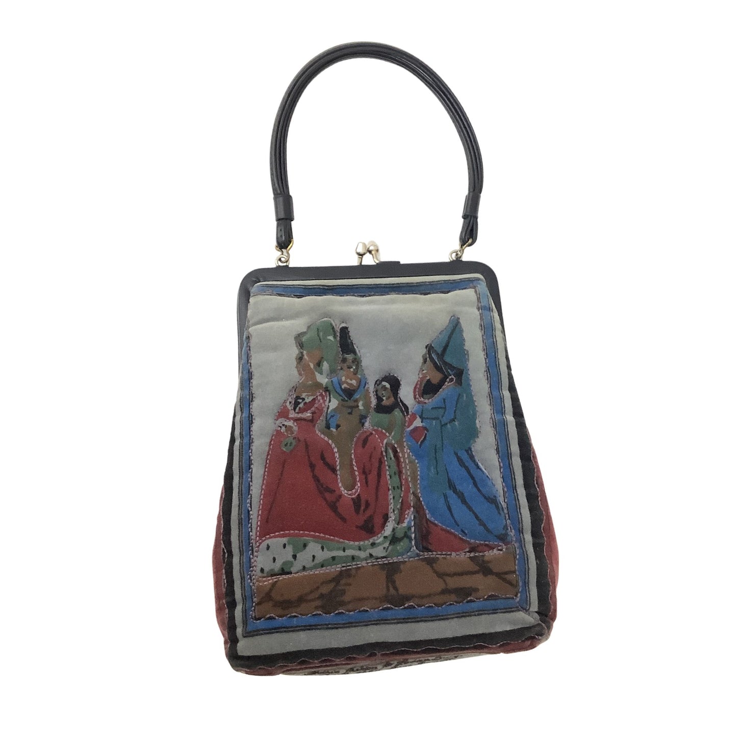 Vintage Medieval Imagery Handbag 1980s