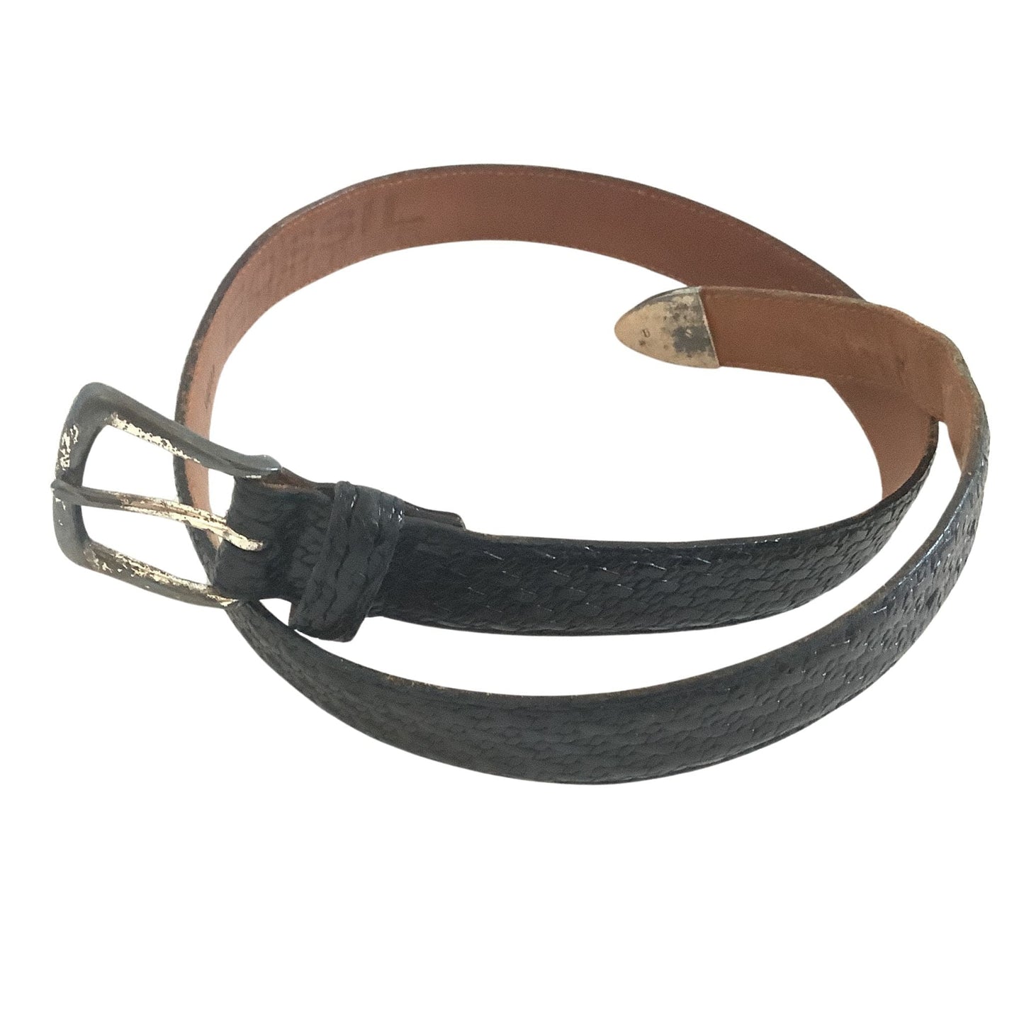 Men's Black Leather Belt