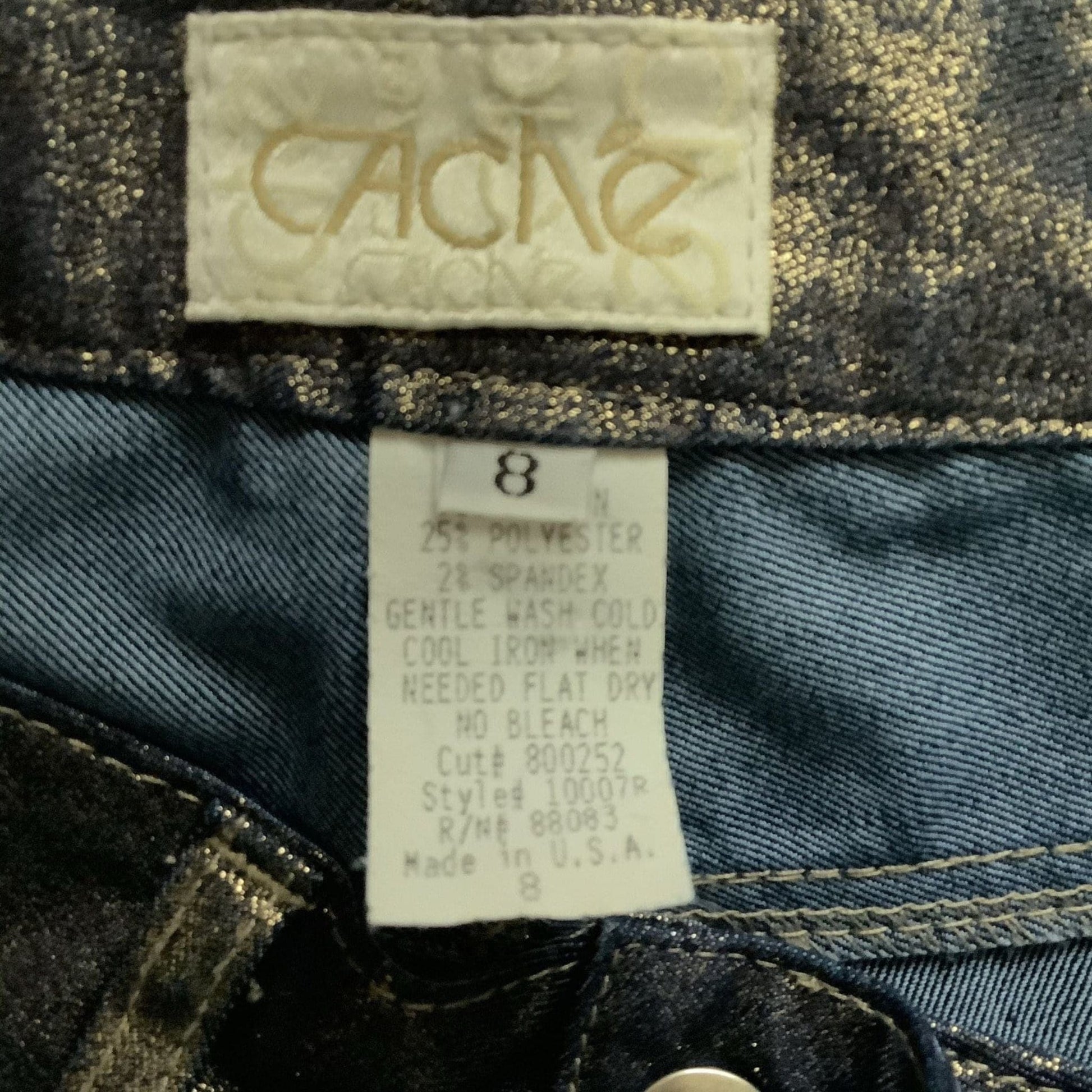 Cache Metallic Gold Jeans