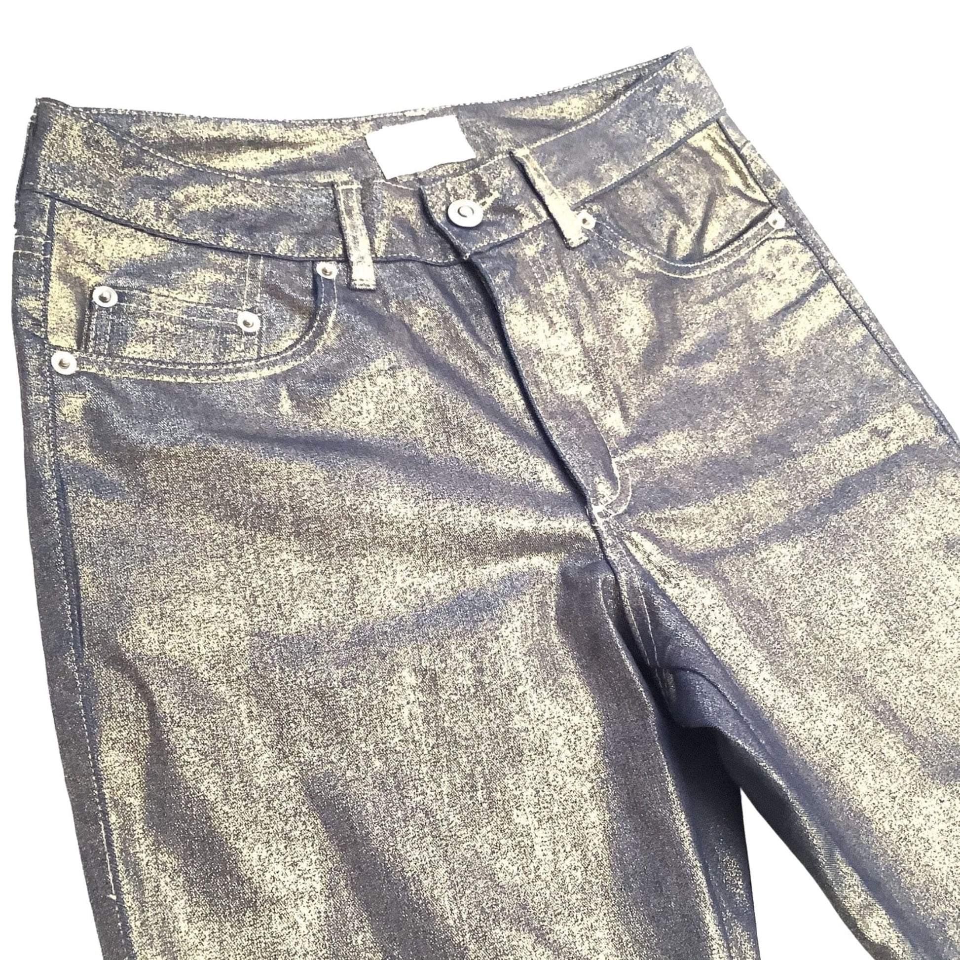 Cache Metallic Gold Jeans
