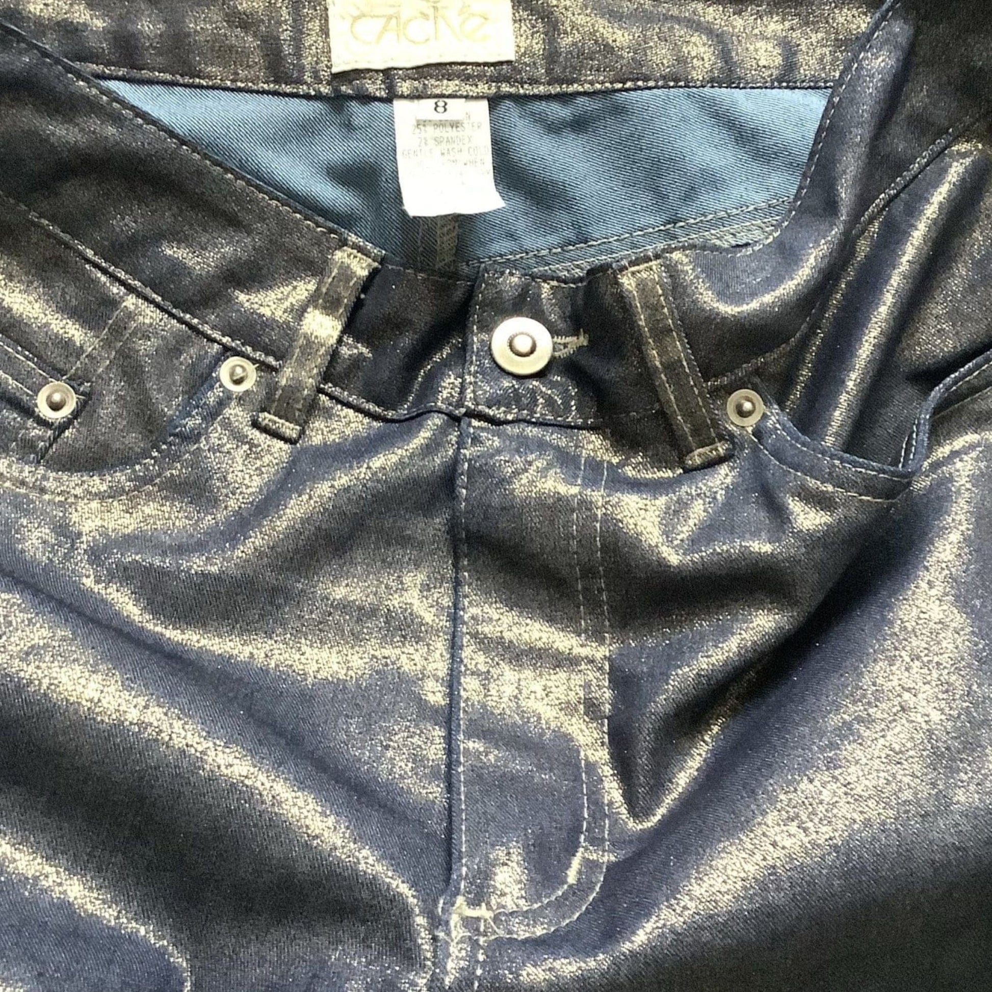 Cache Metallic Gold Jeans