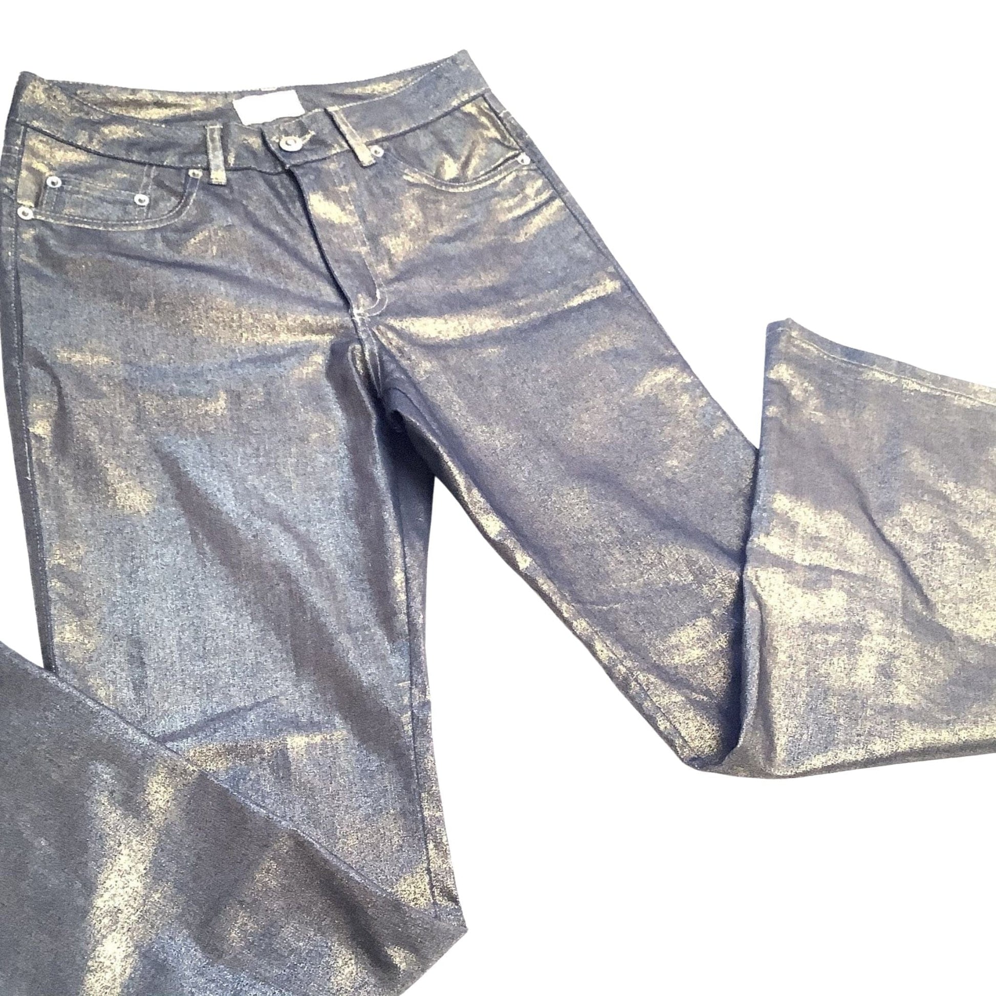Cache Metallic Gold Jeans