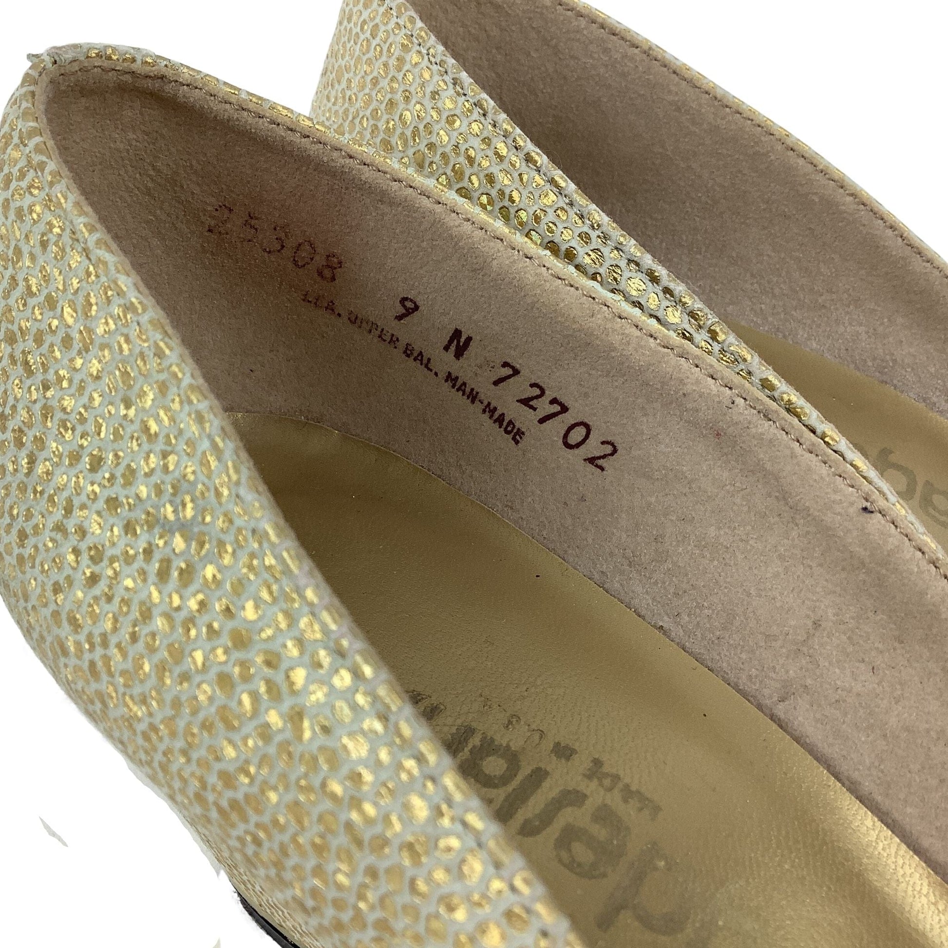 Metallic Gold Wedge Heels