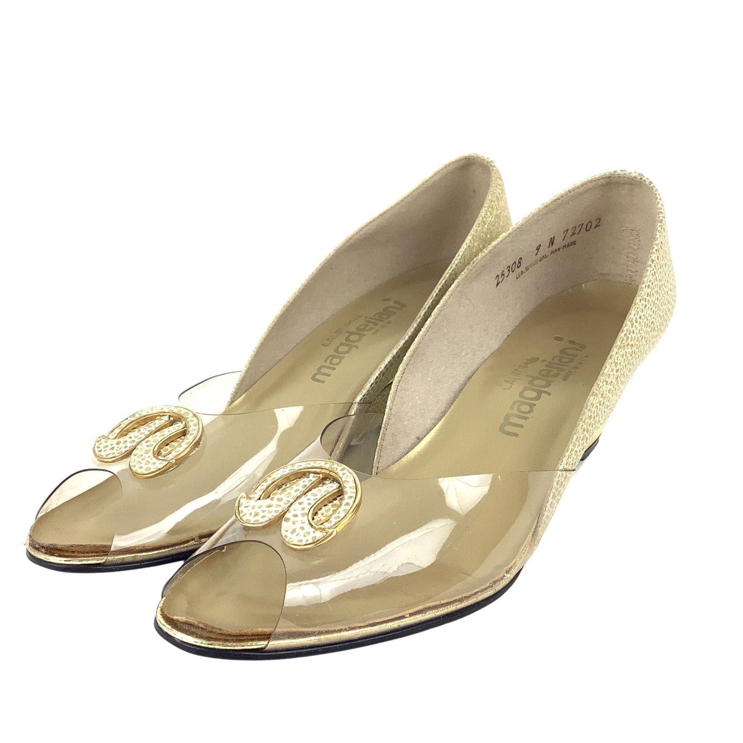 Metallic Gold Wedge Heels