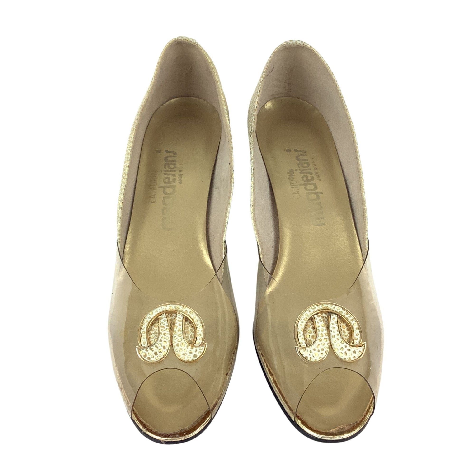 Metallic Gold Wedge Heels