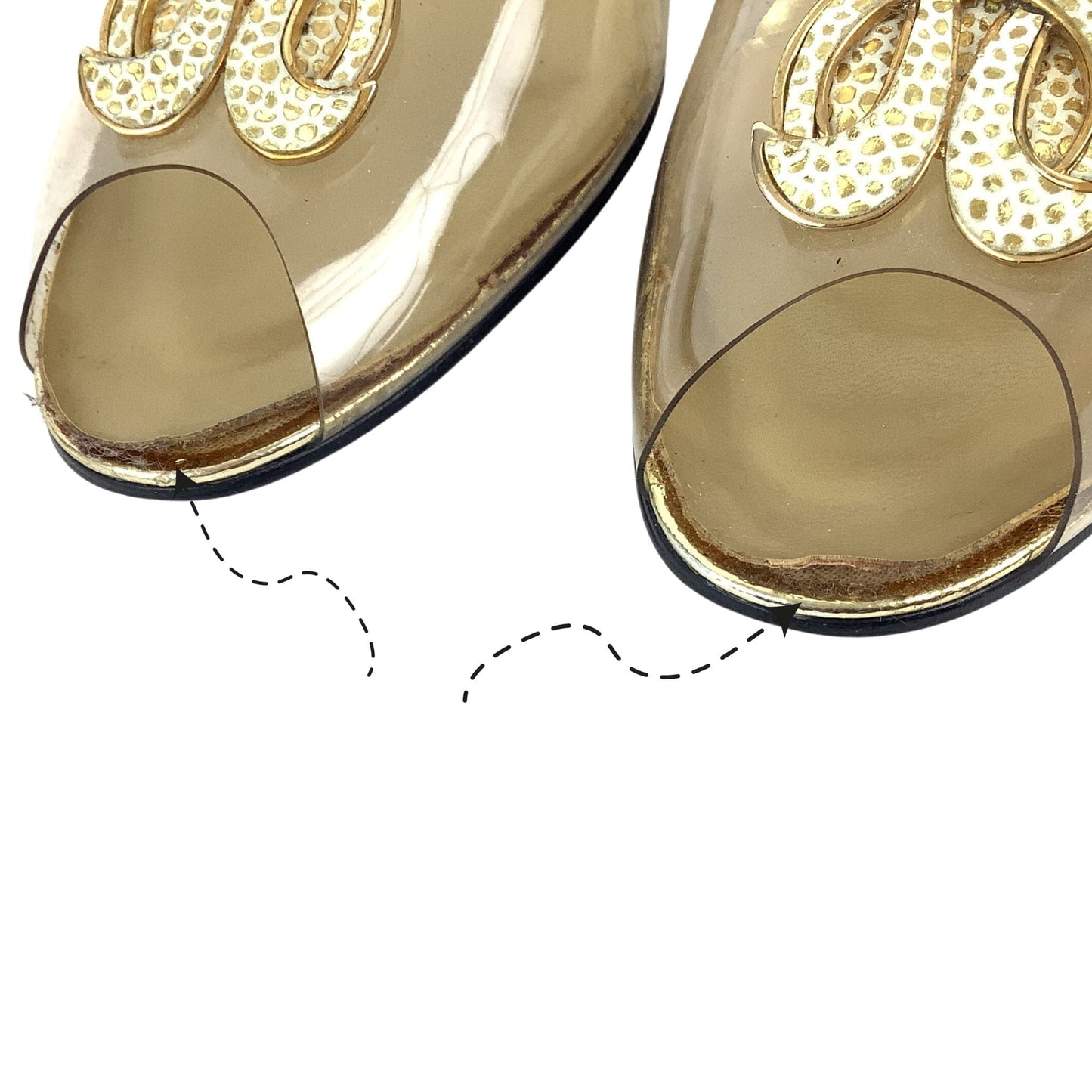 Metallic Gold Wedge Heels