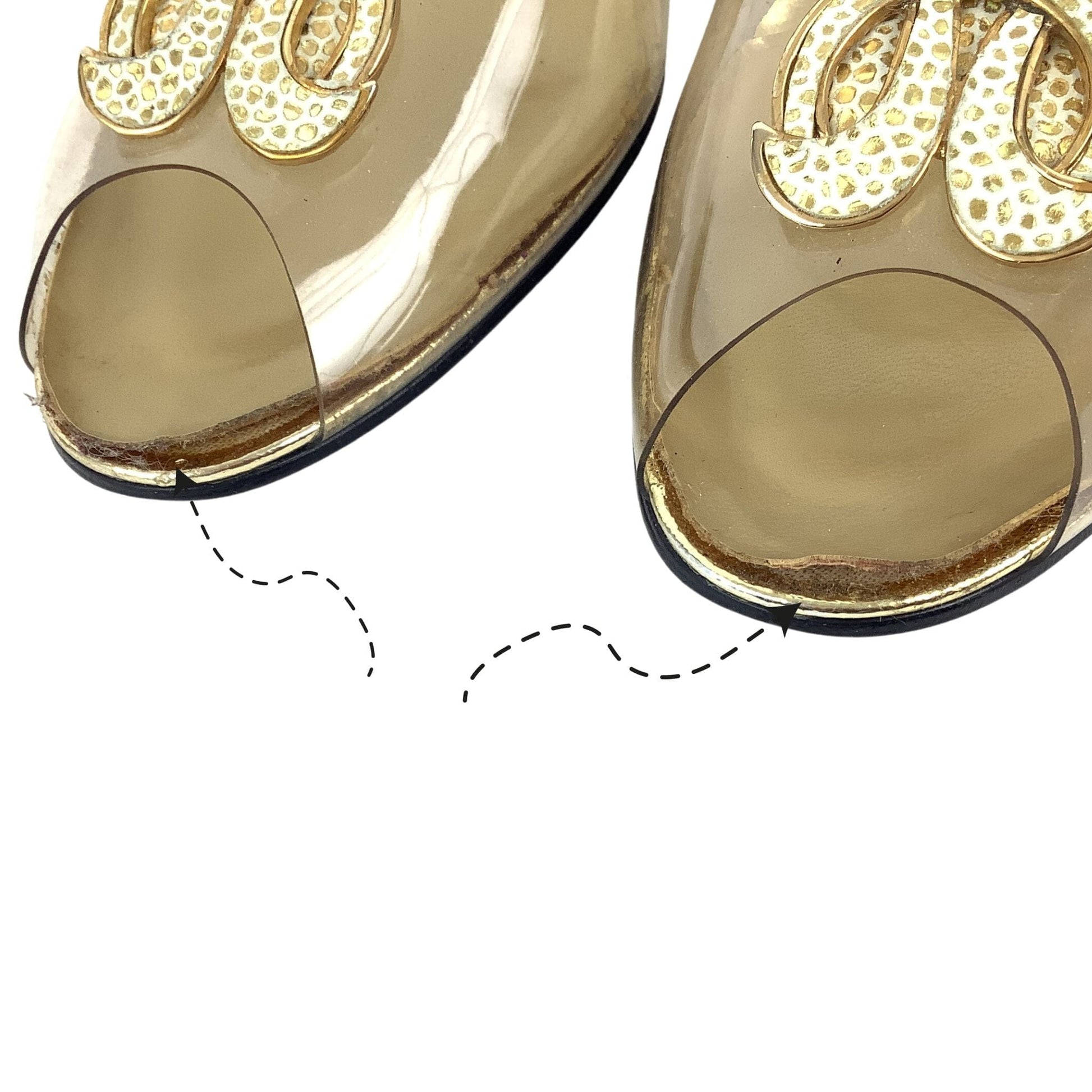 Metallic Gold Wedge Heels