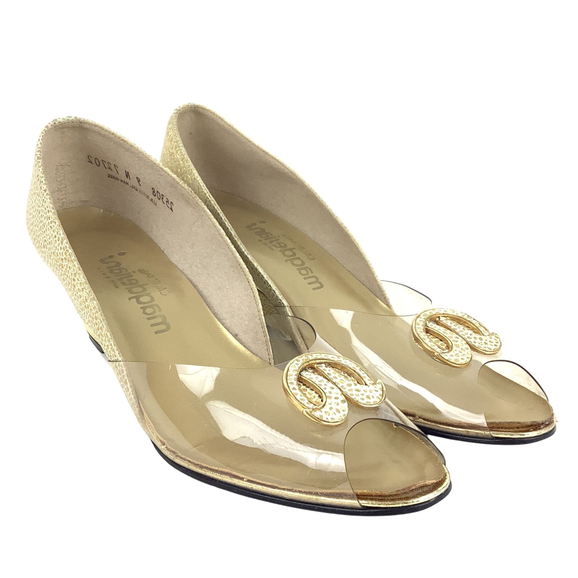 Metallic Gold Wedge Heels