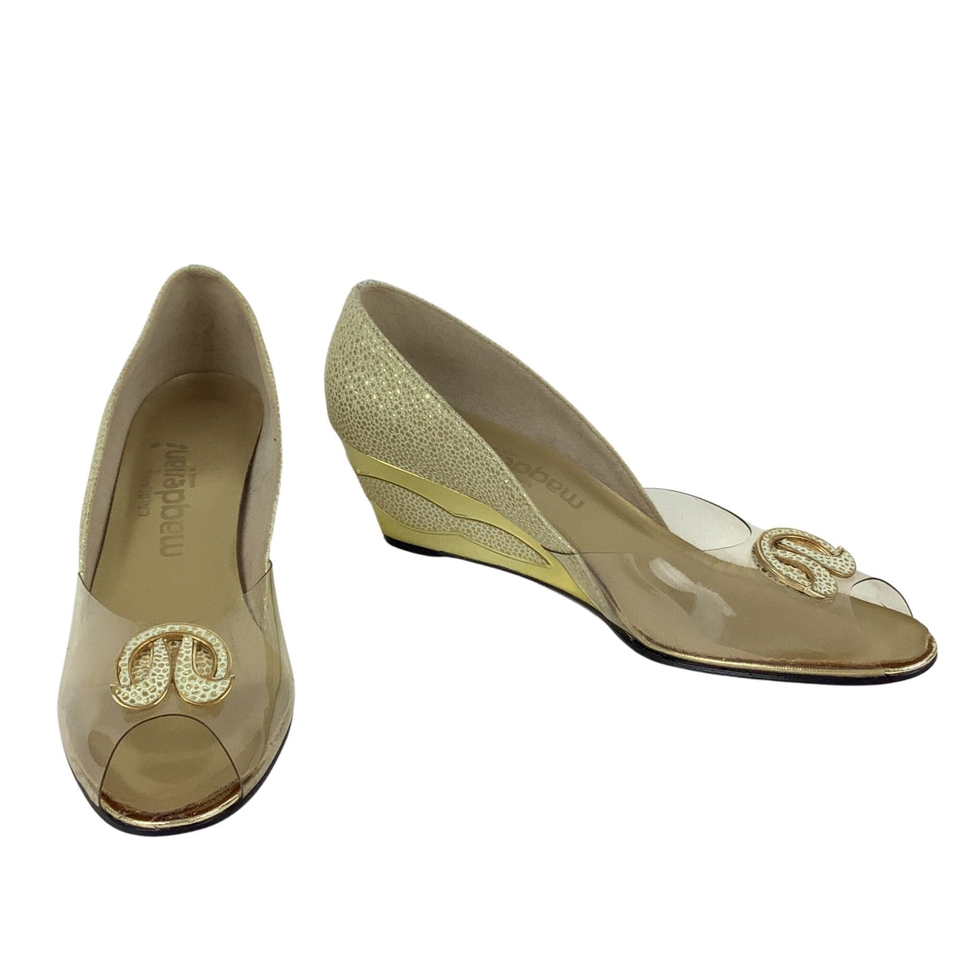 Metallic Gold Wedge Heels