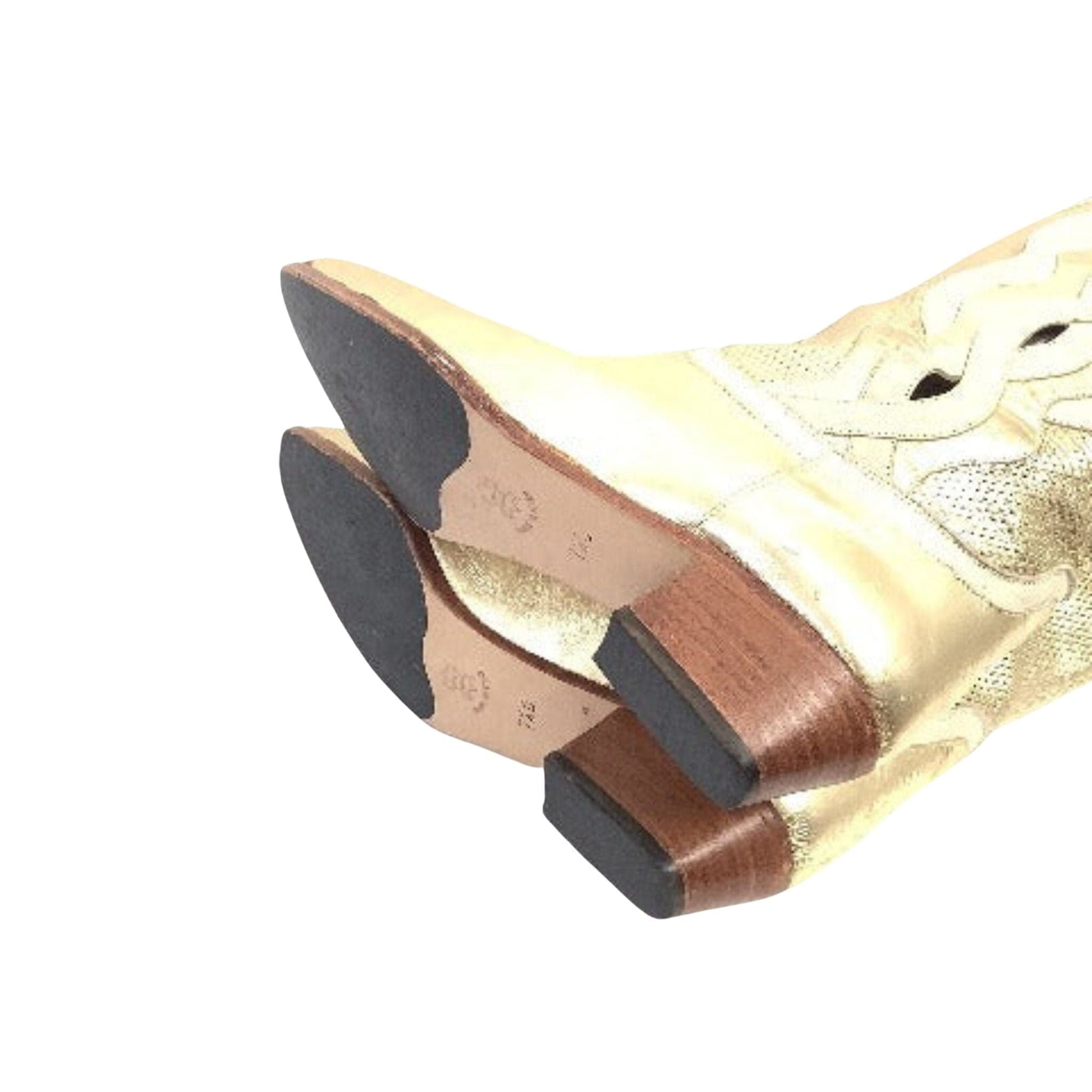 Metallic Gold Western Boots 1990s Metallic Gold Western Boots 1990s