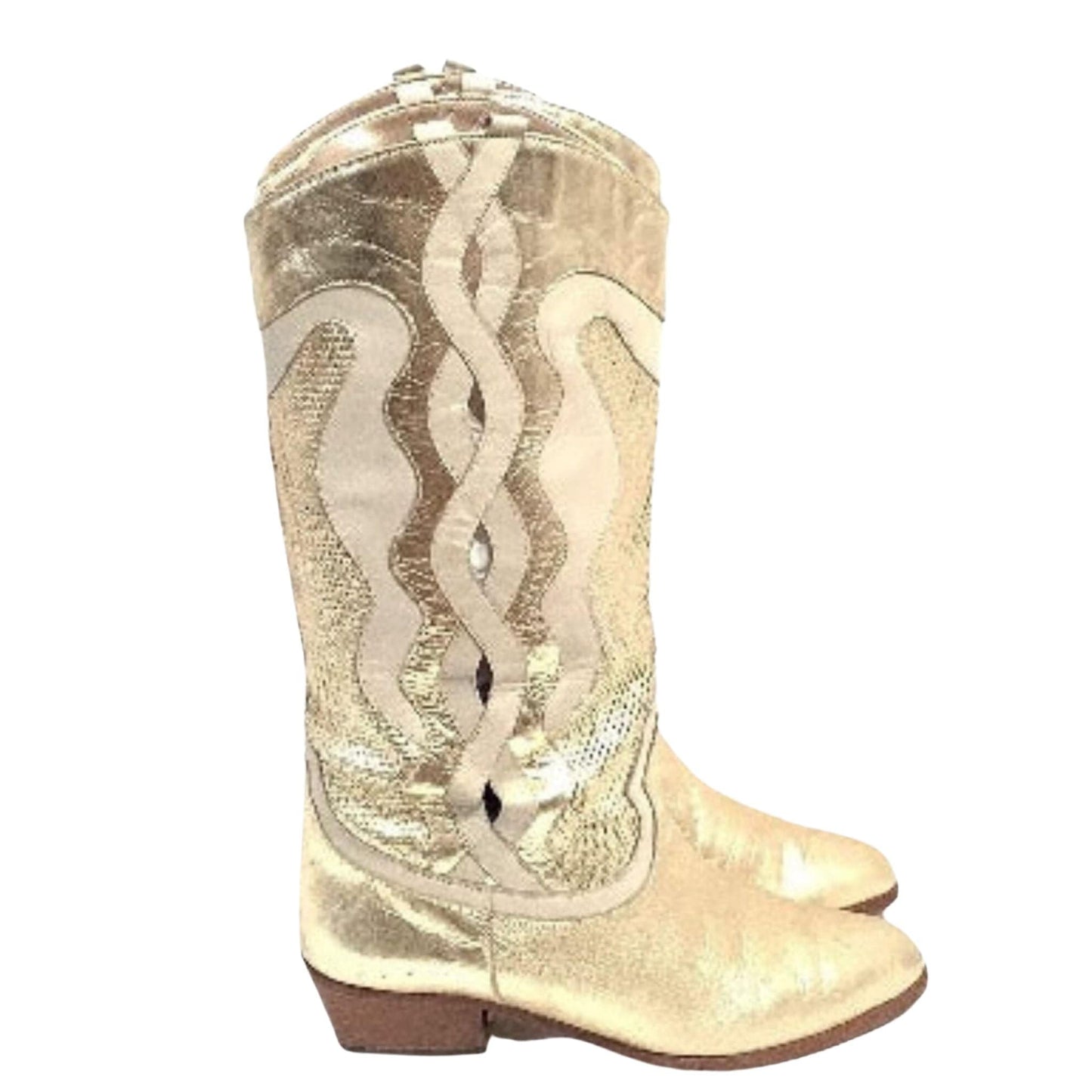 Metallic Gold Western Boots