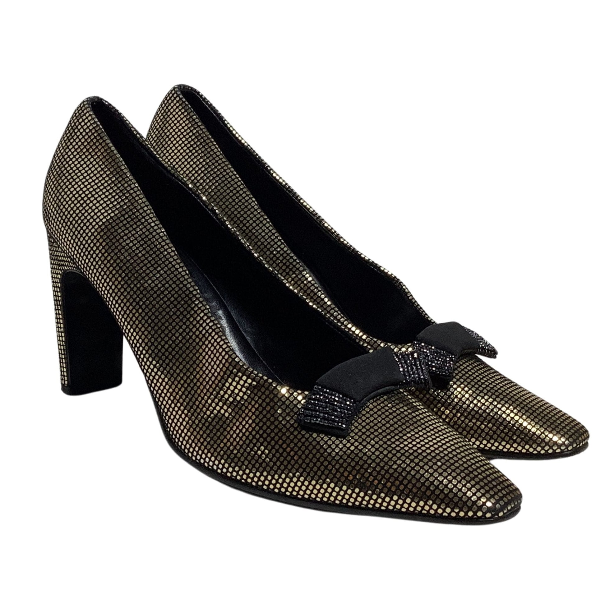 Metallic Gold Y2K Heels