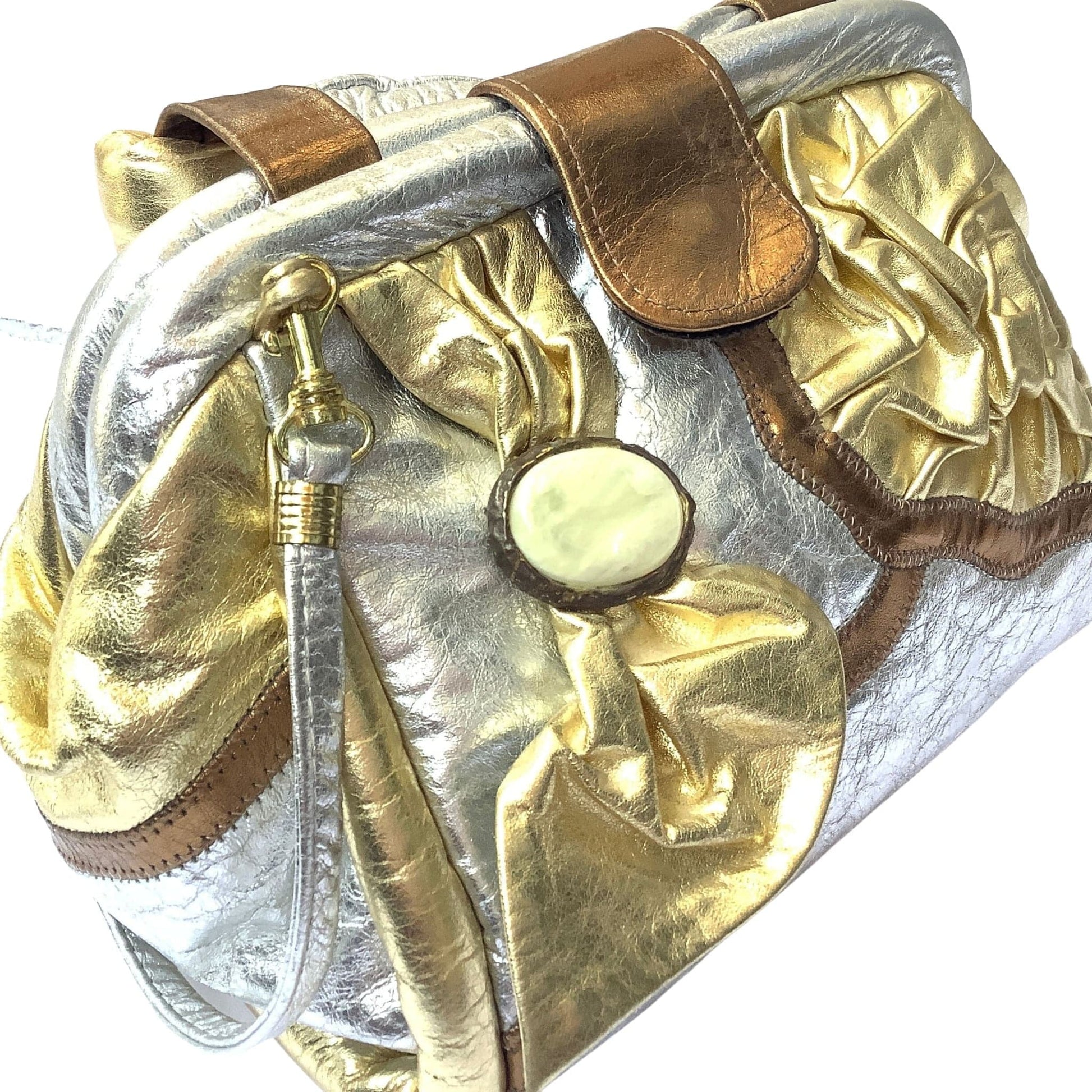 Metallic Patchwork Bag