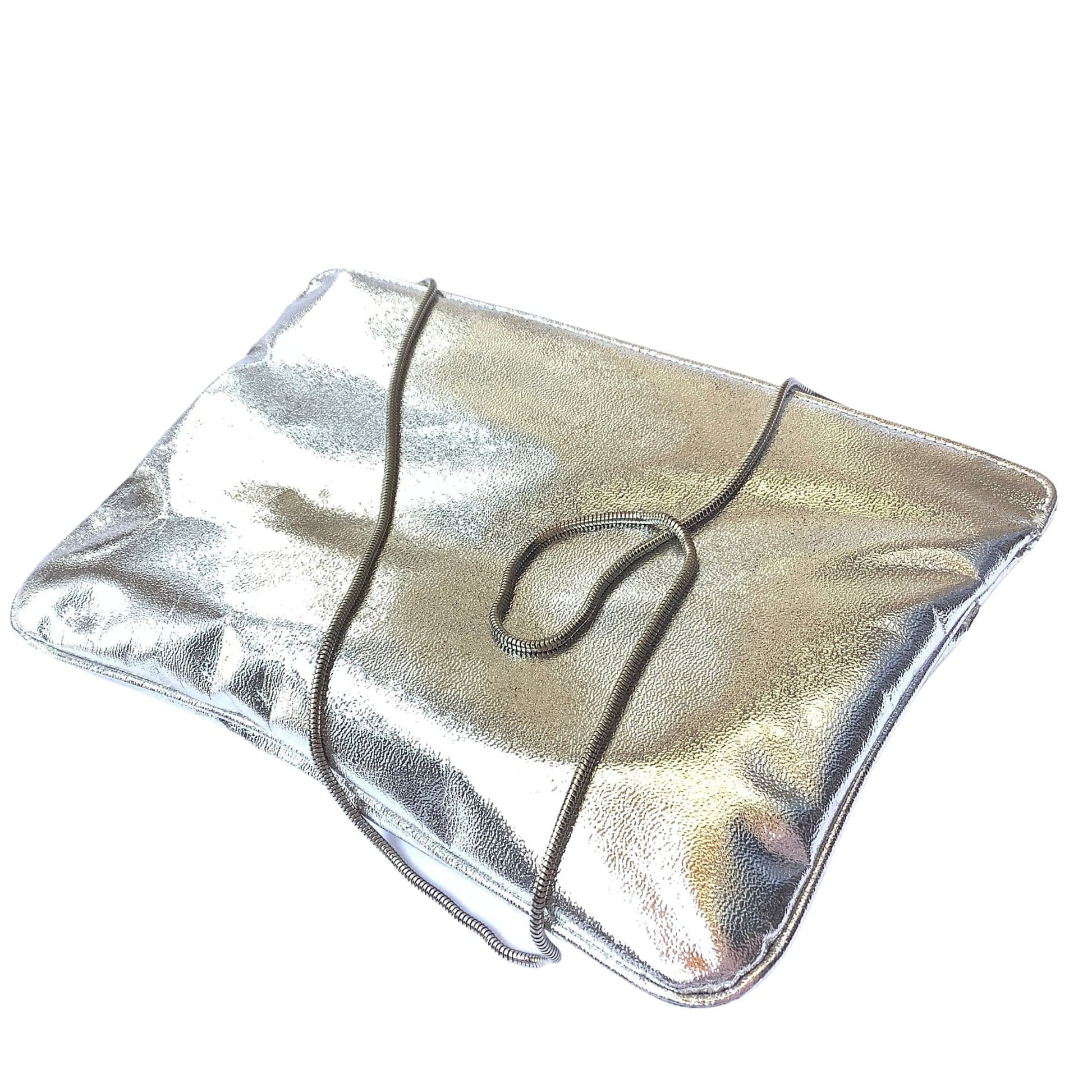 Metallic Silver Vintage Bag