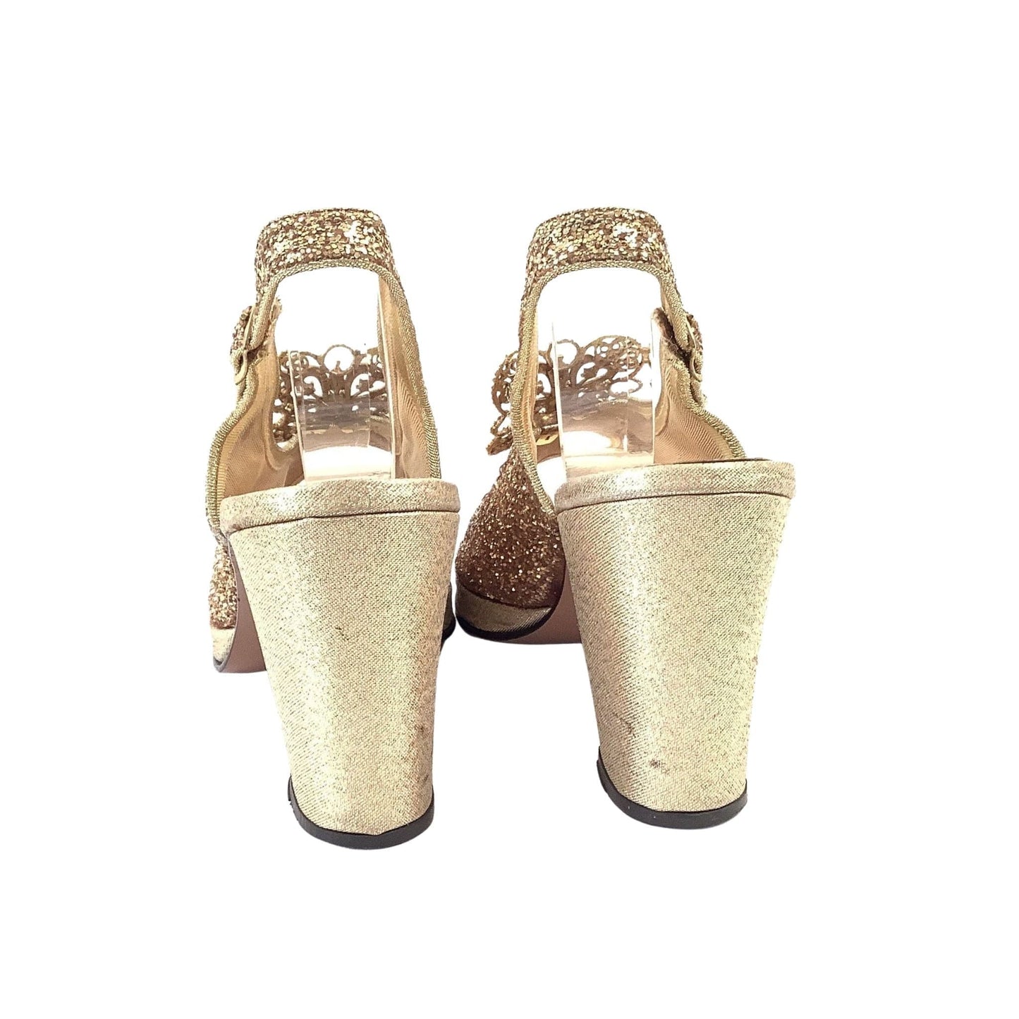 Gold Baroque Heels Vintage 1940s Rococo