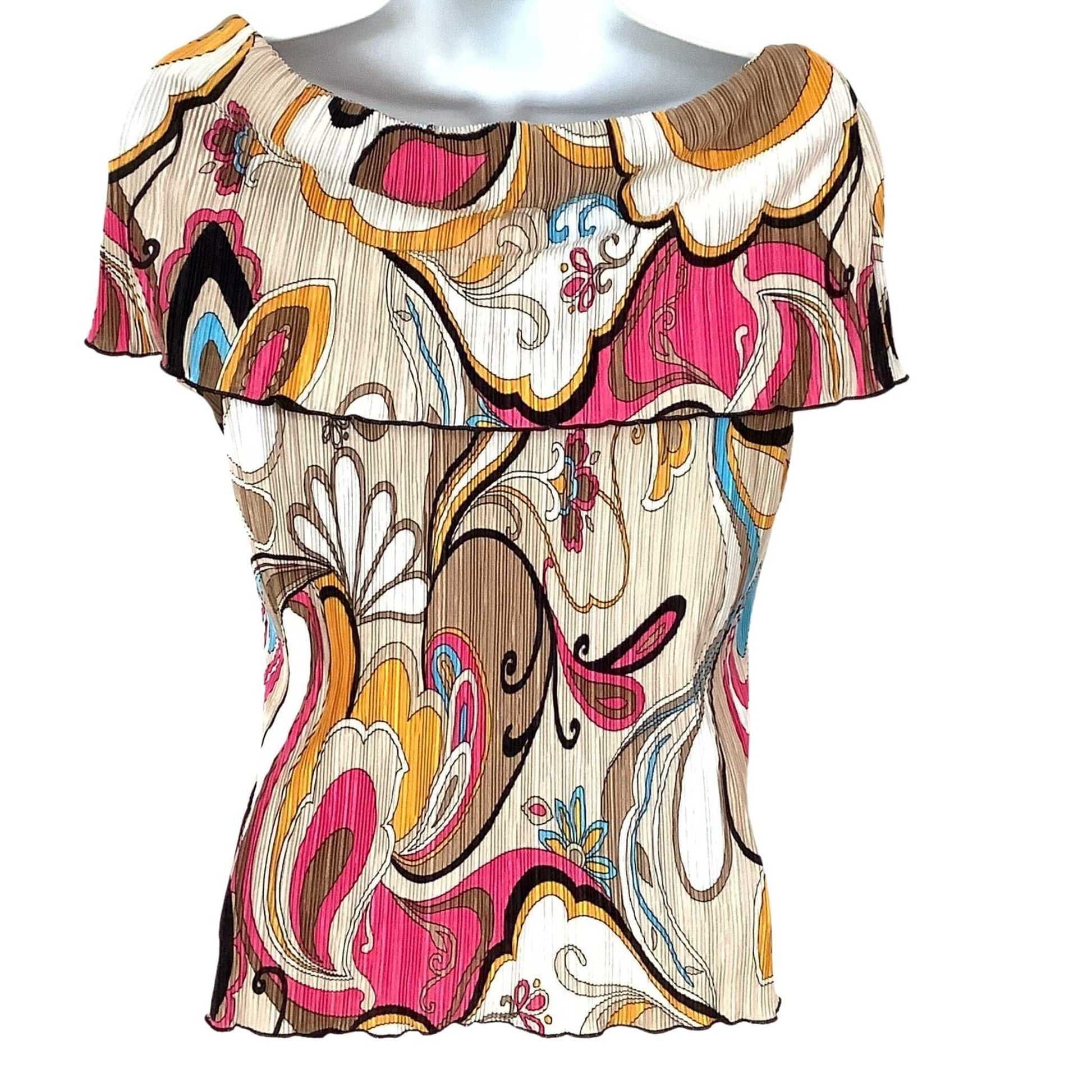 Creative Designs Works Micro Pleated Top - Vintage 1980s