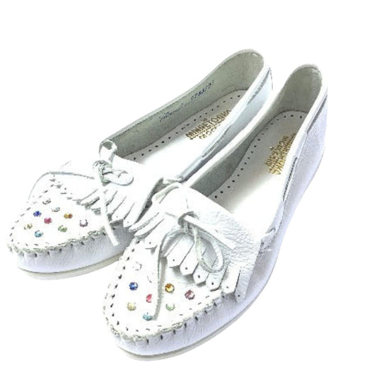 Minnetonka White Moccasins