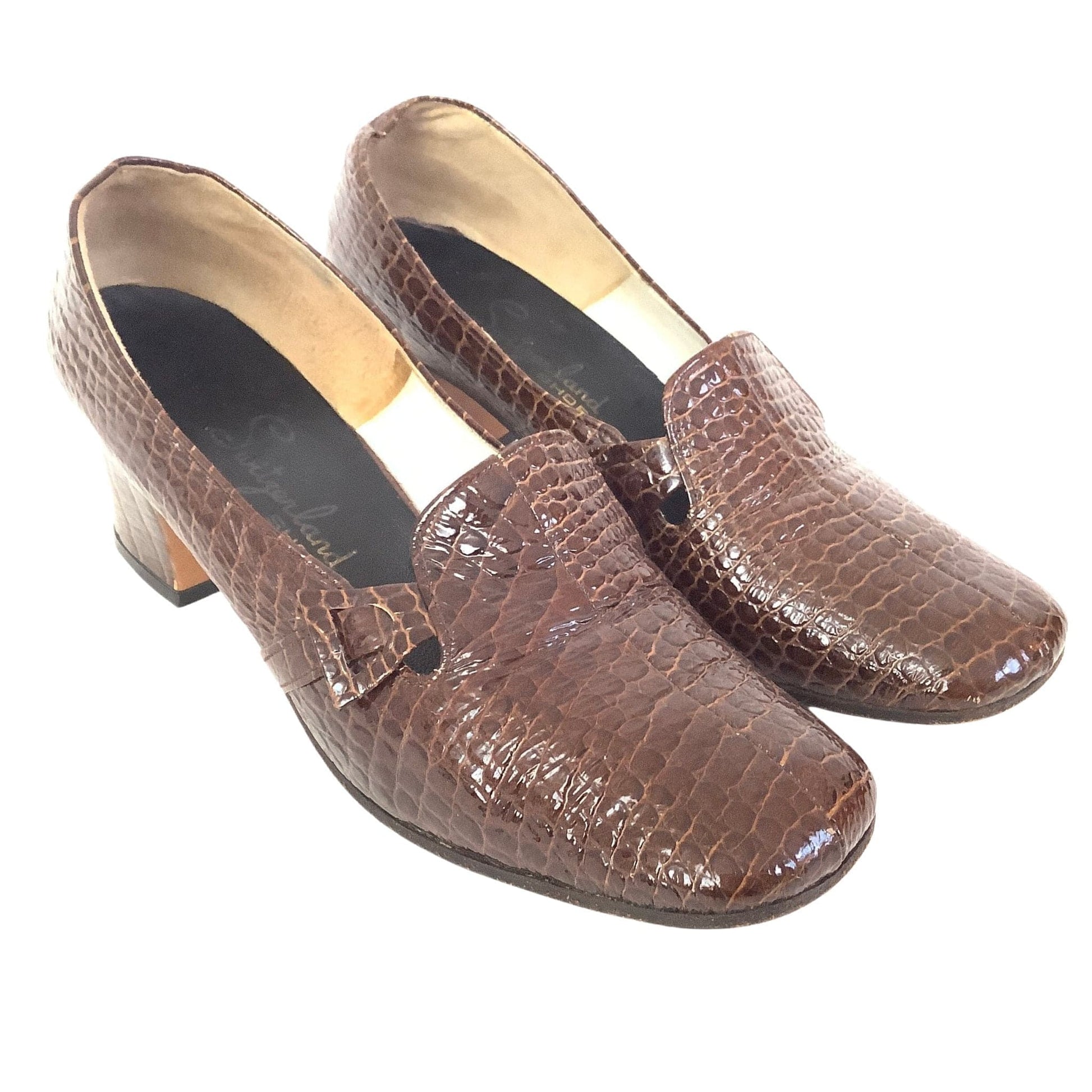 Moc Croc Heeled Loafers