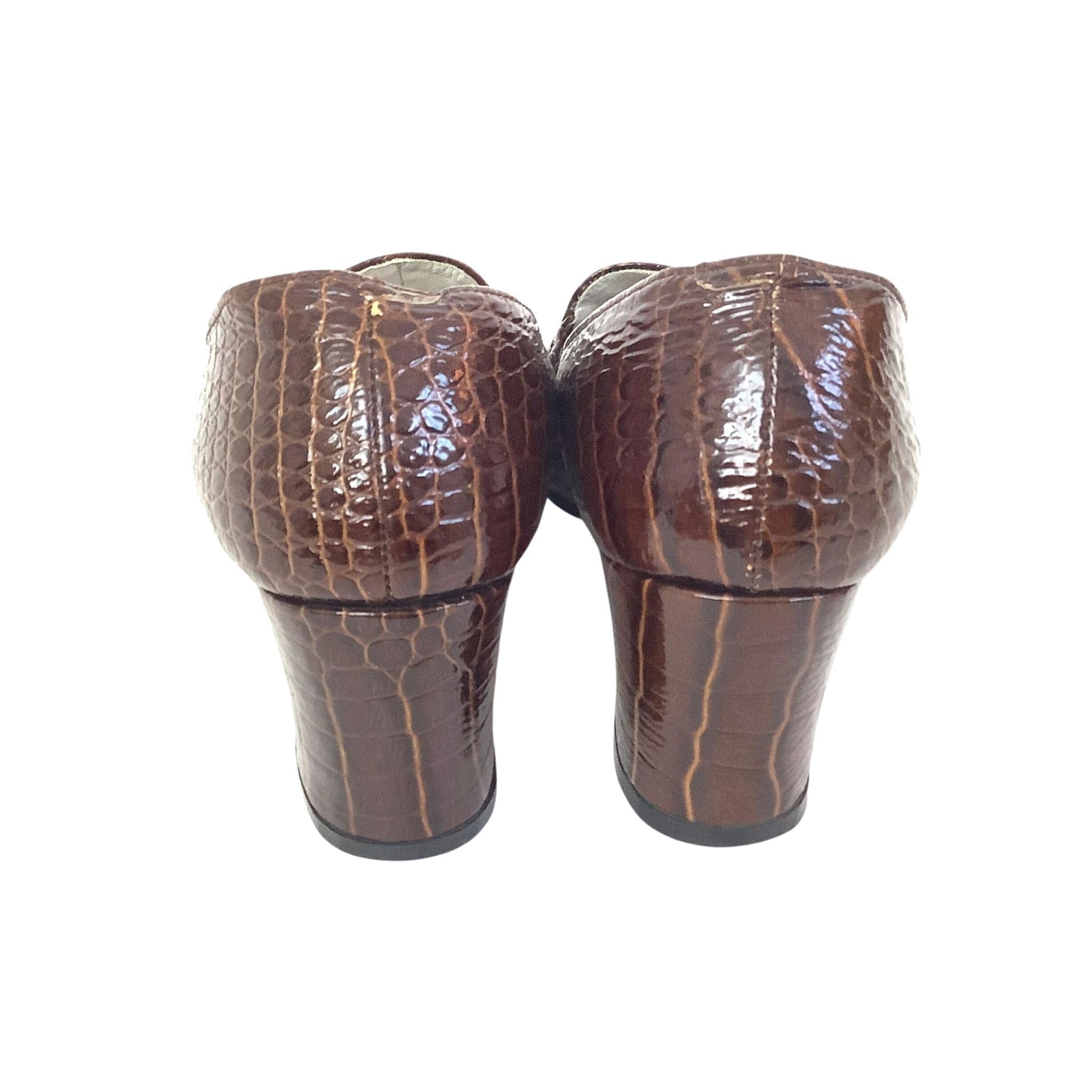 Moc Croc Heeled Loafers