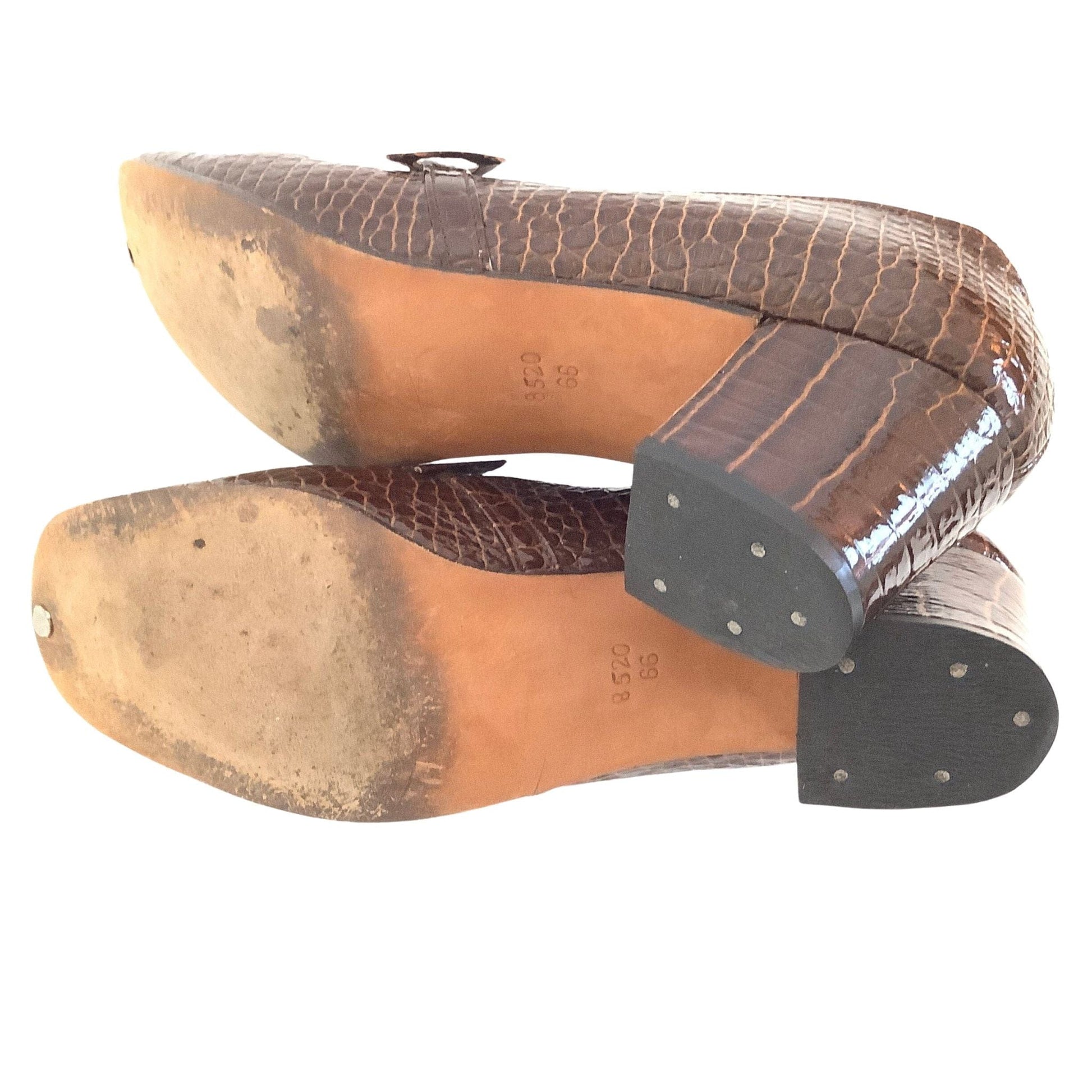 Moc Croc Heeled Loafers