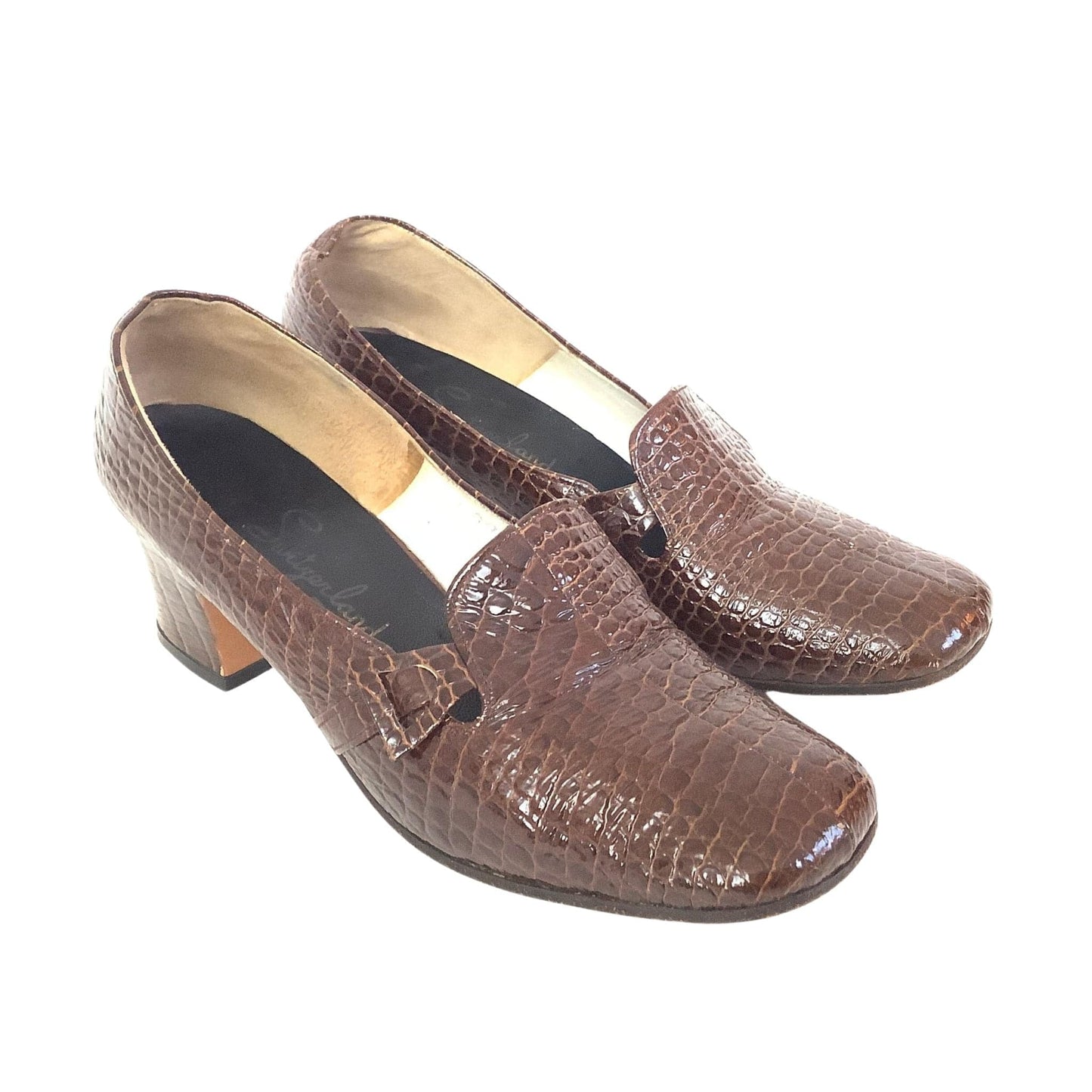 Moc Croc Heeled Loafers