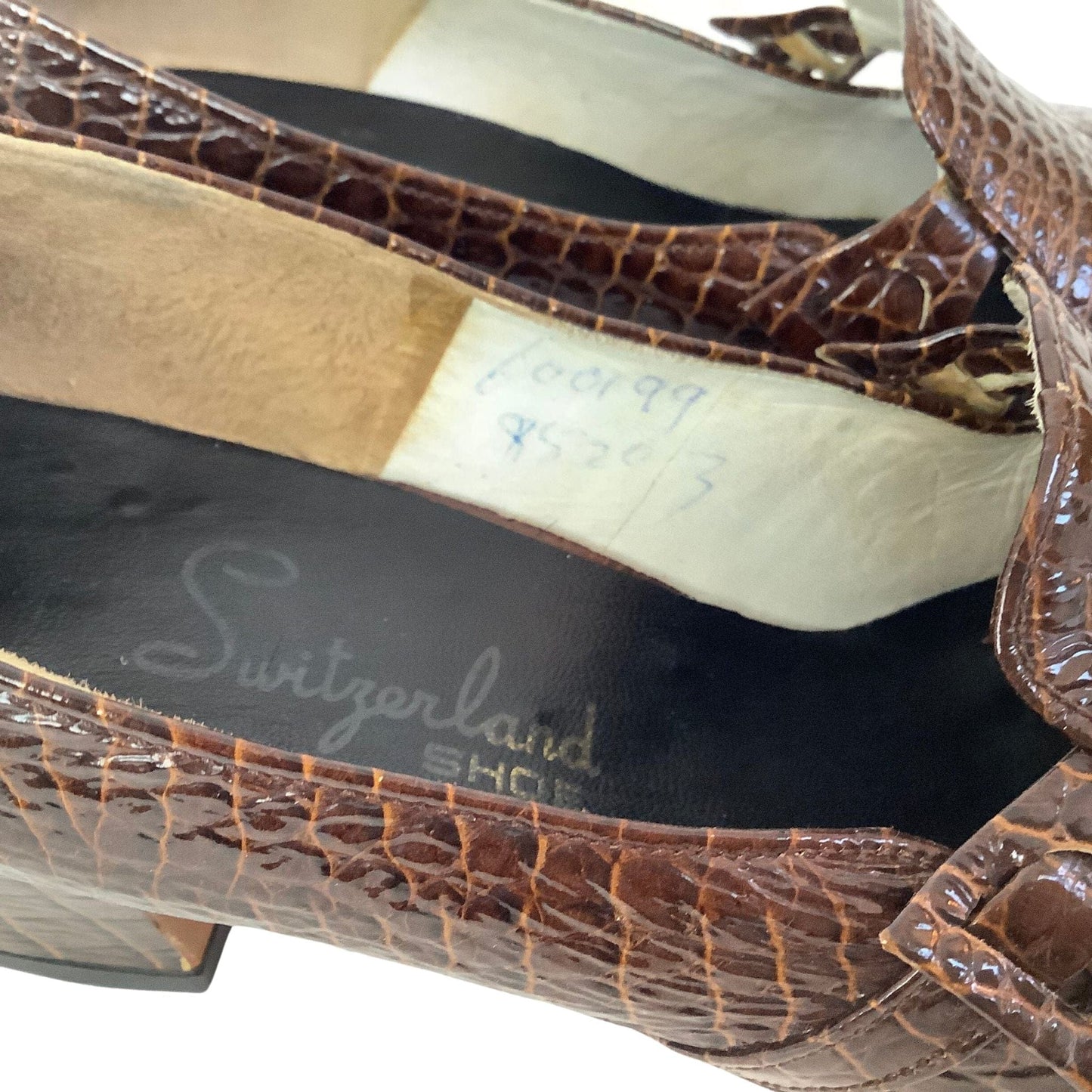 Moc Croc Heeled Loafers