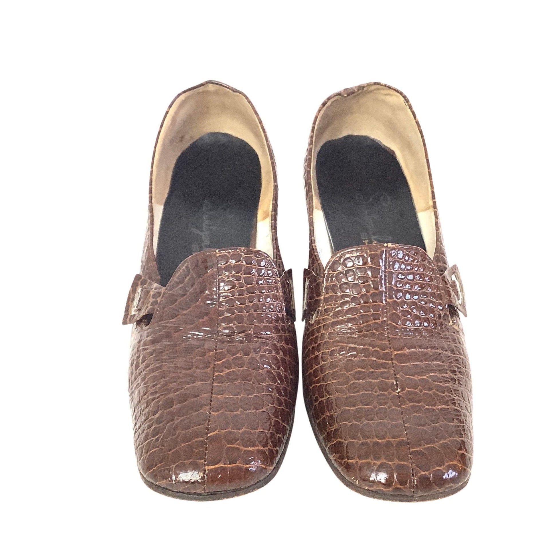 Moc Croc Mod Shoes 6 / Brown / Vintage 1960s