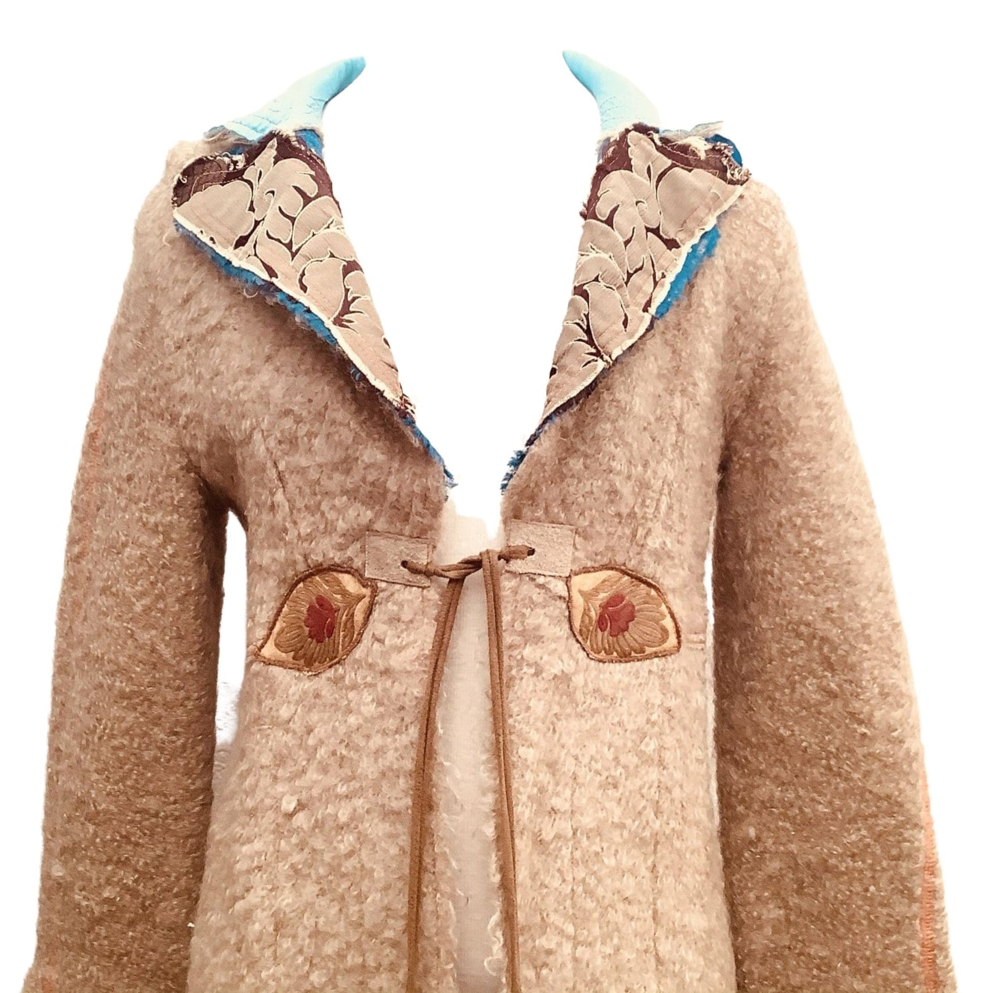 Mohair Maxi Sweater Coat Small / Tan / Y2K - Now