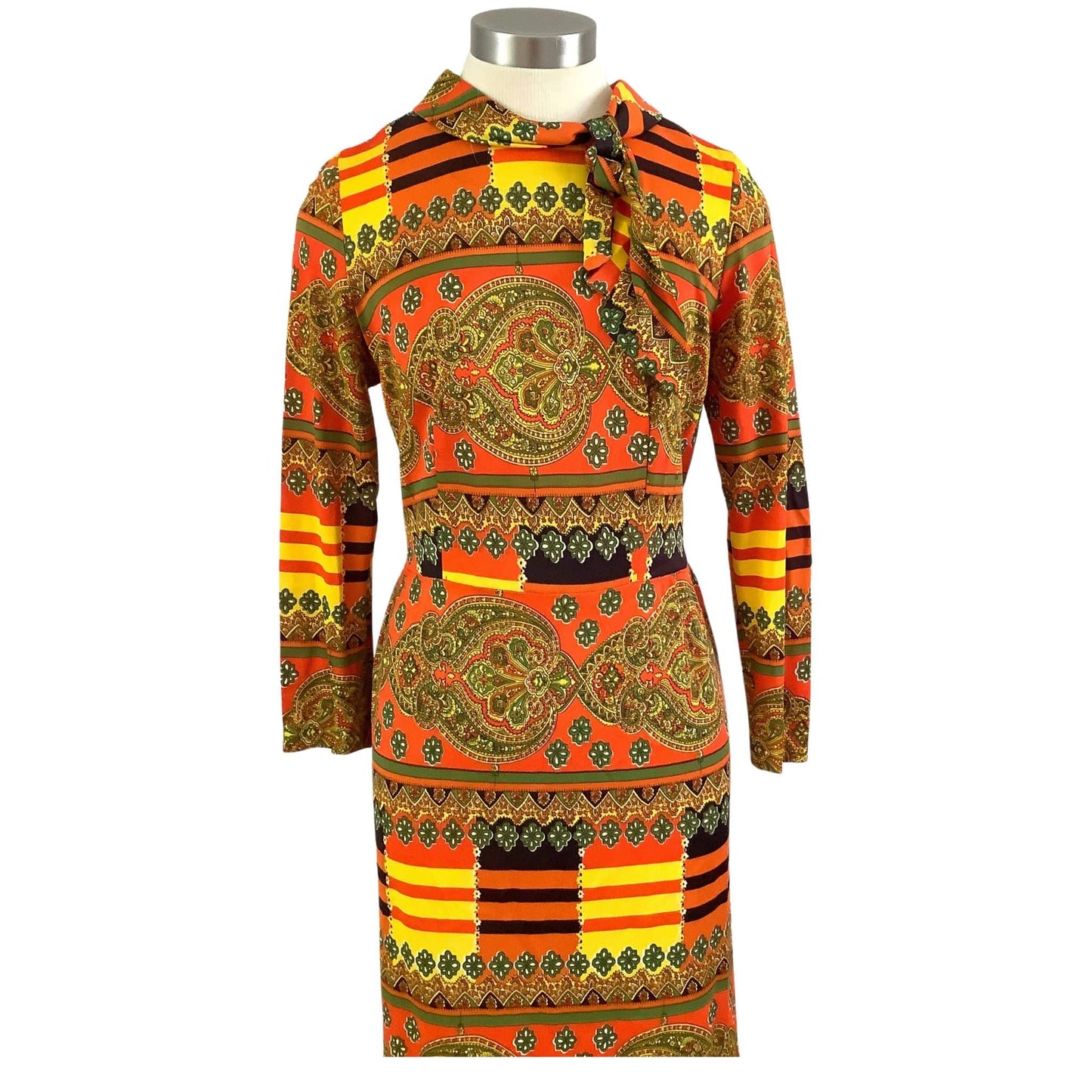 Multi-Color Maxi Dress Medium / Multi / Vintage 1960s