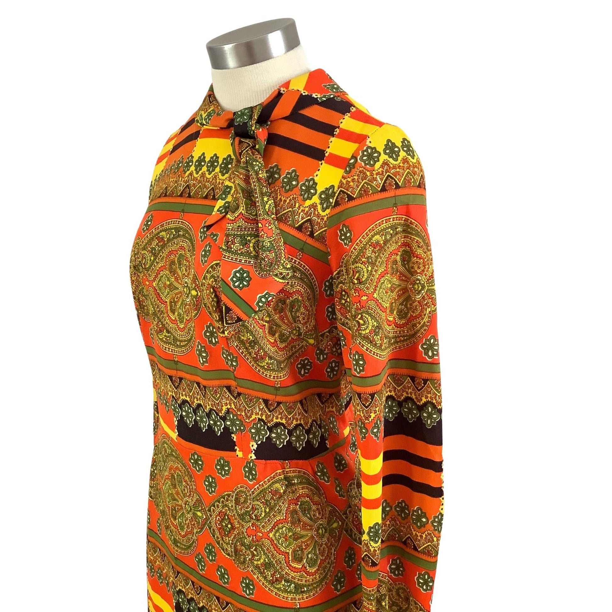 Multi-Color Maxi Dress Medium / Multi / Vintage 1960s