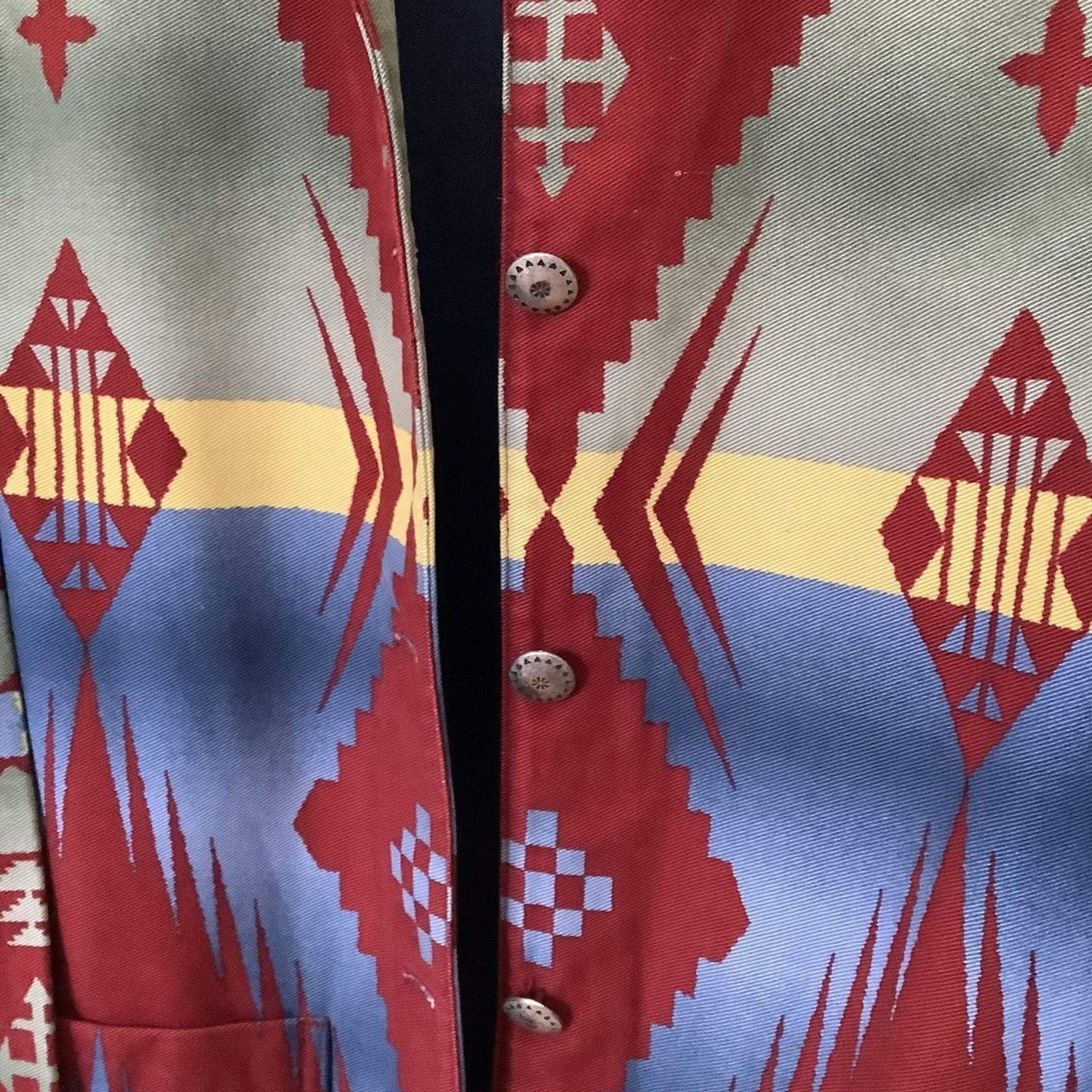 Native American Print Blazer Medium / Multi / Vintage 1990s