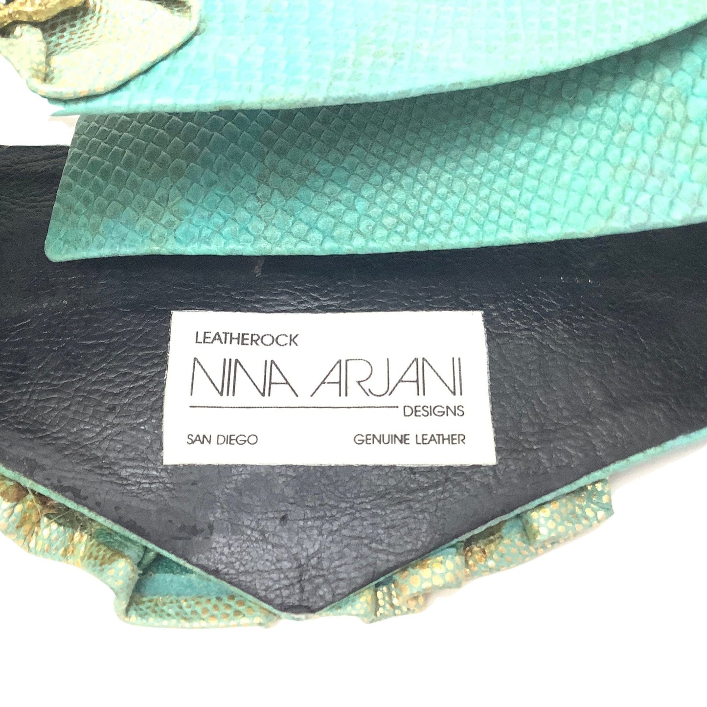Nina Arjani Corset Cinch Belt Small / Blue / Vintage 1980s
