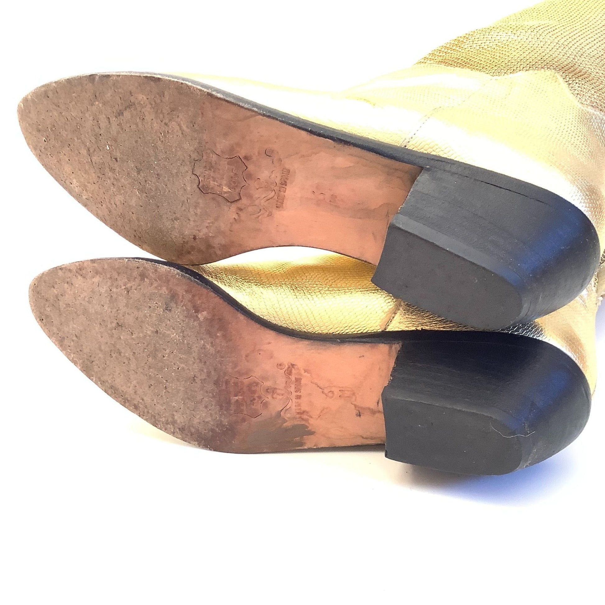 Nina Gold Cowboy Boots