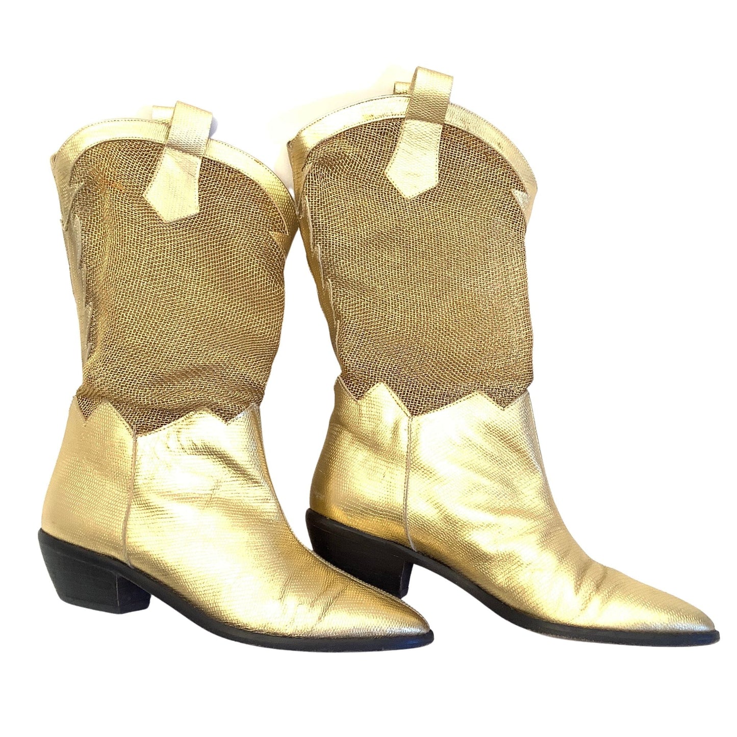 Nina Gold Cowboy Boots