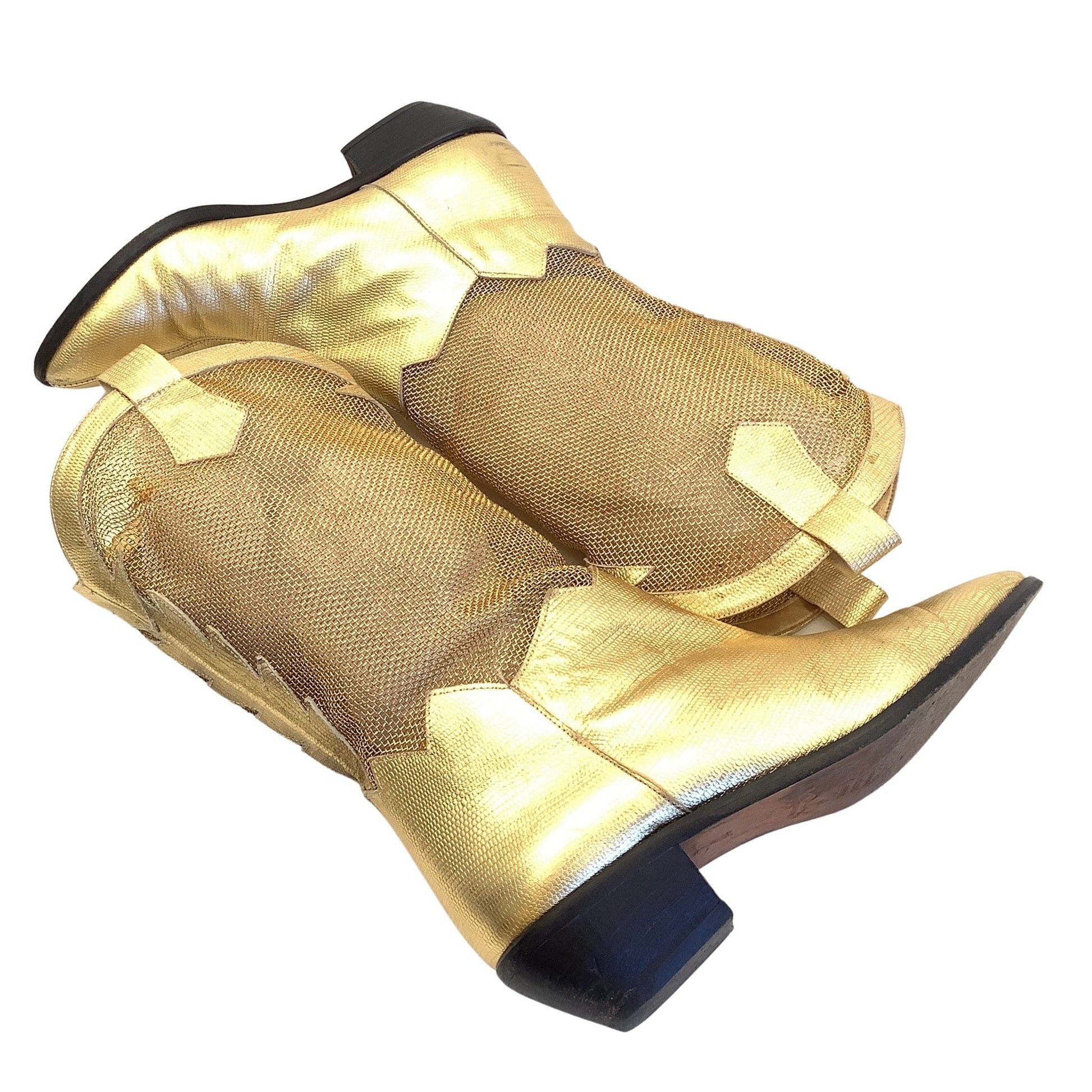 Nina Gold Cowboy Boots