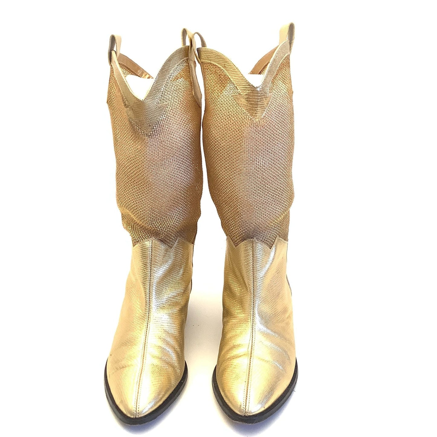 Nina Gold Cowboy Boots