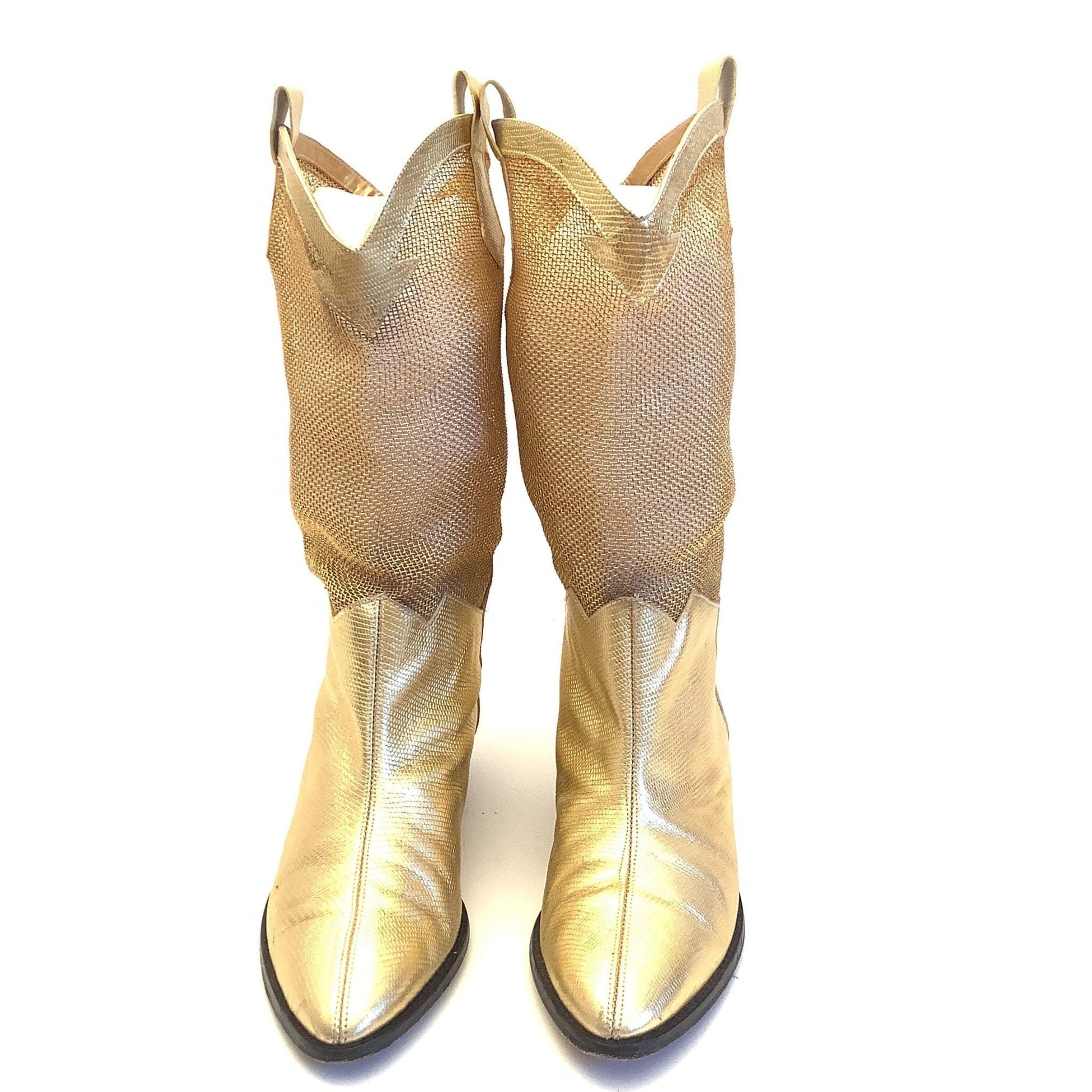 Nina Gold Cowboy Boots