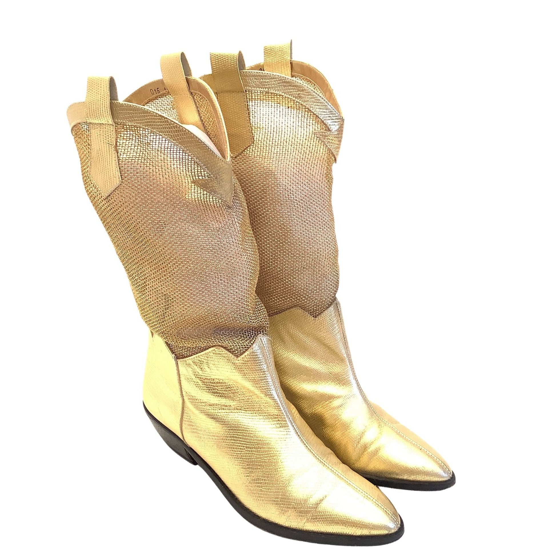 Nina Gold Cowboy Boots