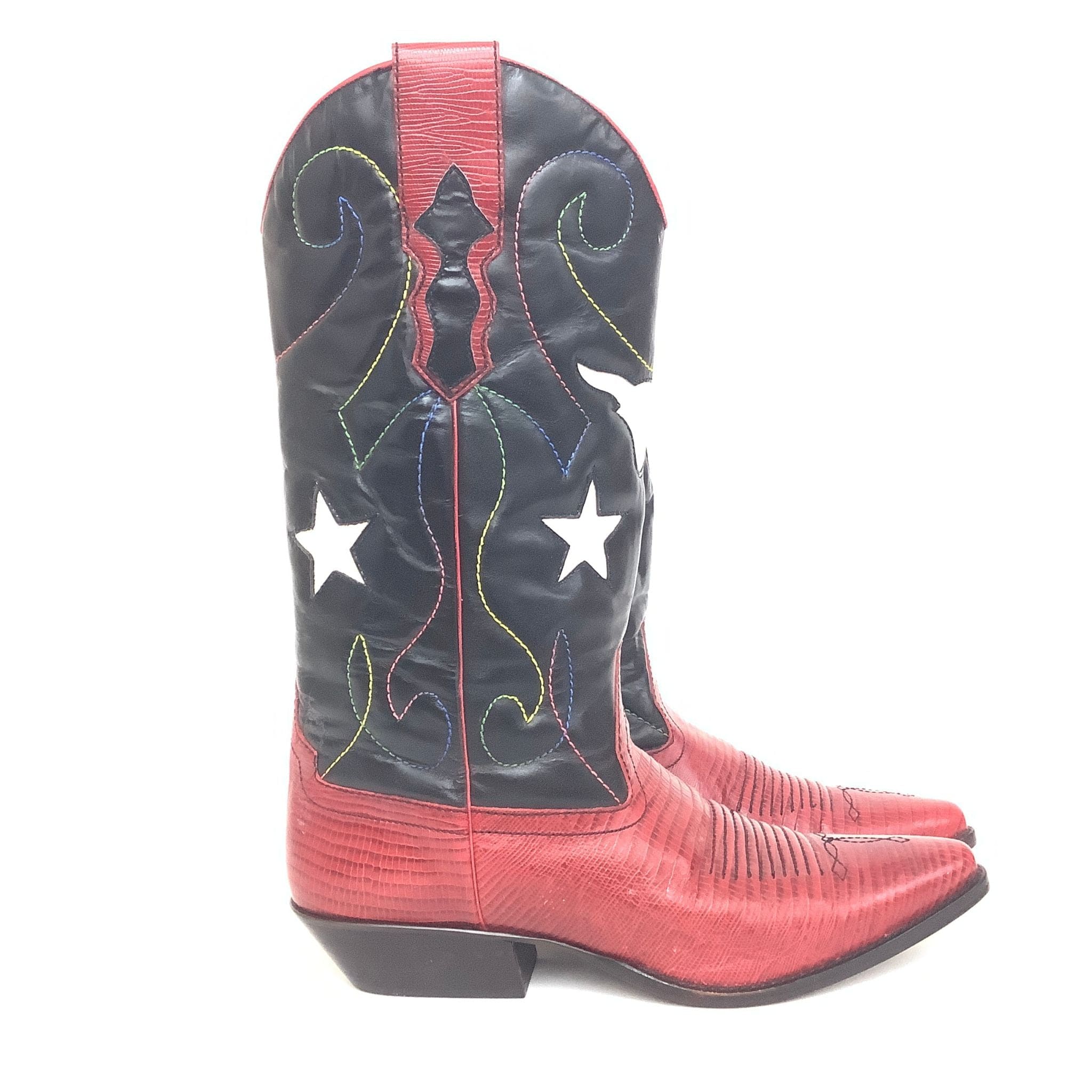Size 9.5 Women's Longhorn Cowboy Boots - Nine West 1990s