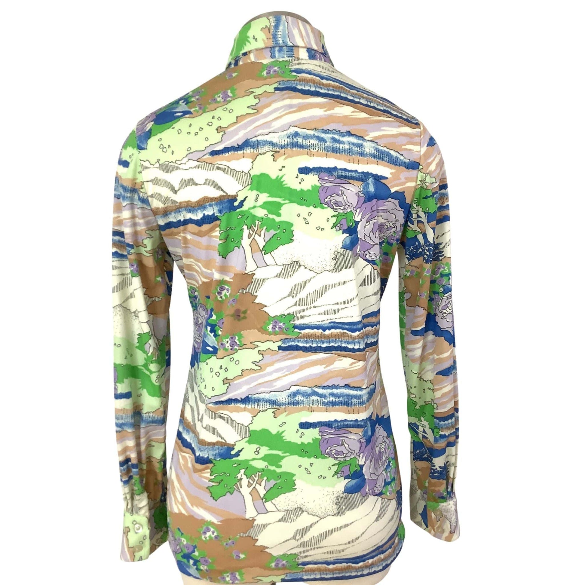 Vintage 1970s Fashion Novelty Disco Blouse