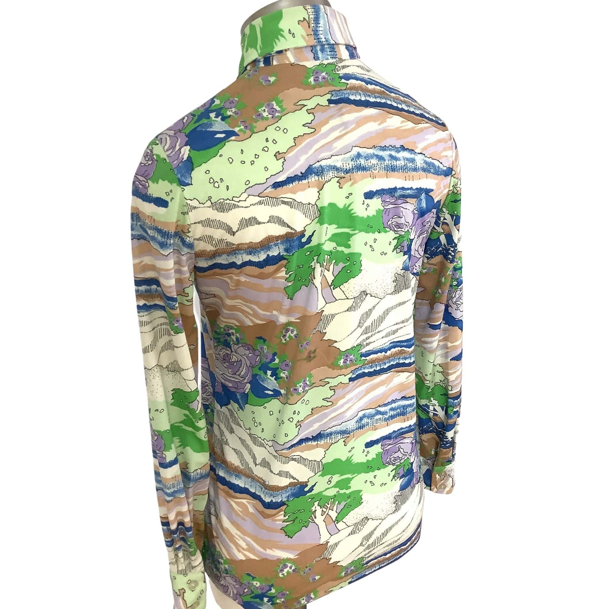 Vintage 1970s Fashion Novelty Disco Blouse